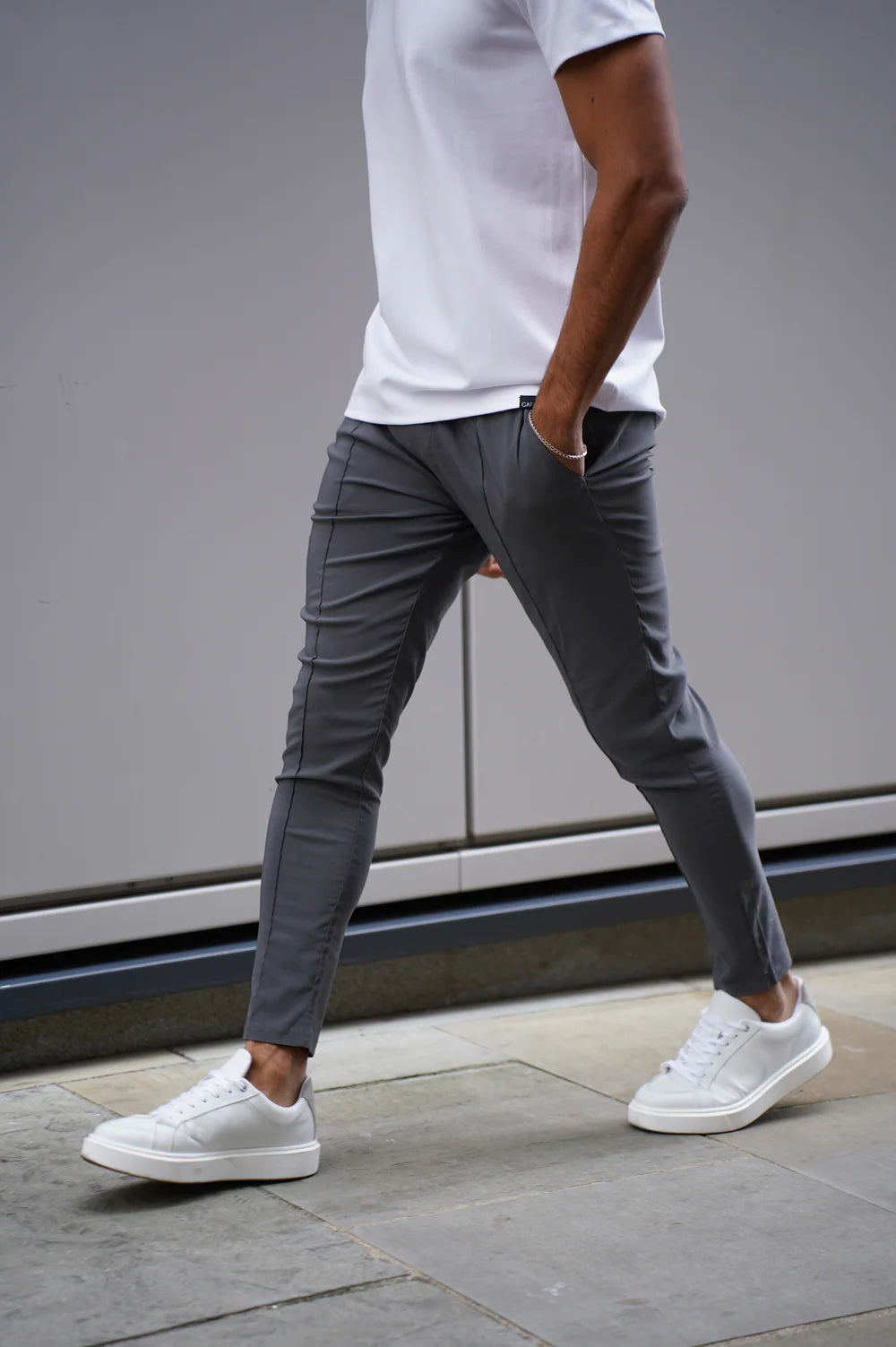 CAPO SMART ACTIVE STRETCH PANT TROUSER - CHARCOAL