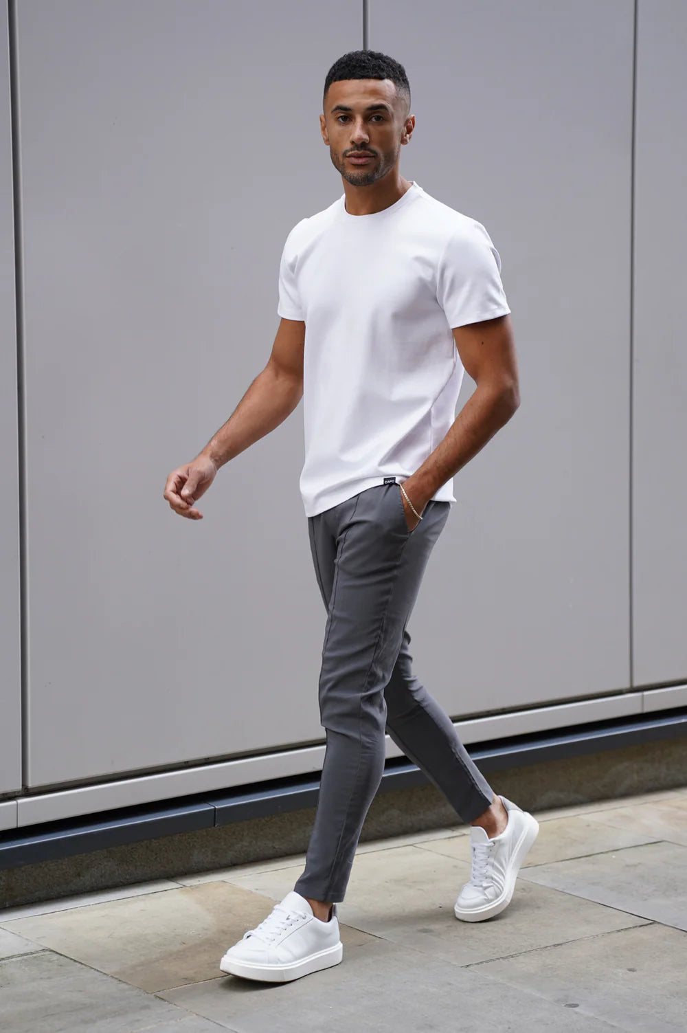 CAPO SMART ACTIVE STRETCH PANT TROUSER - CHARCOAL