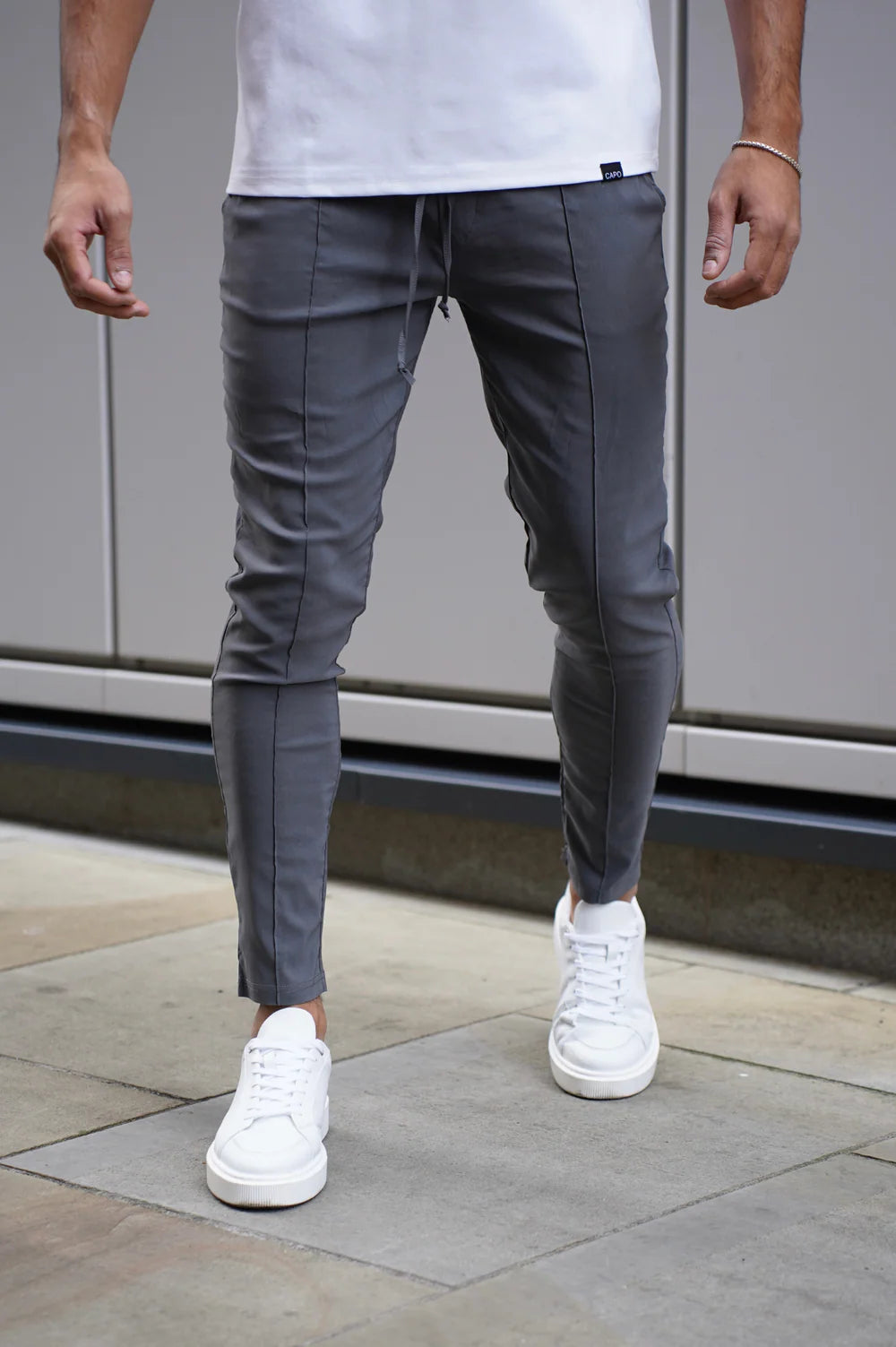 CAPO SMART ACTIVE STRETCH PANT TROUSER - CHARCOAL