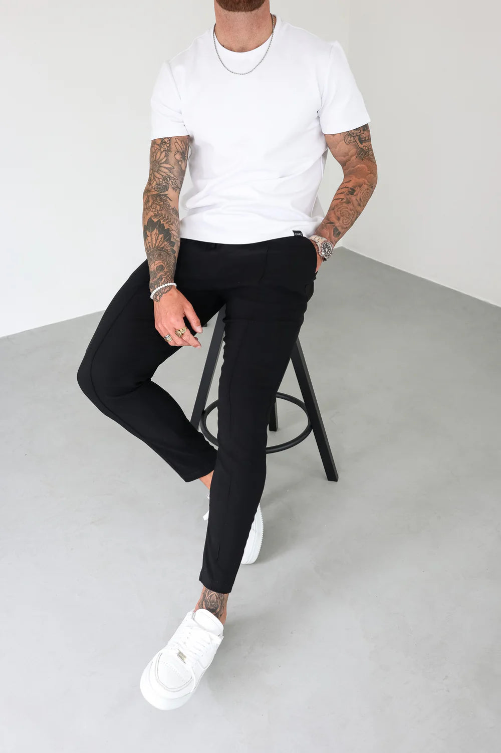 Capo SMART ACTIVE STRETCH Trouser PANT - BLACK