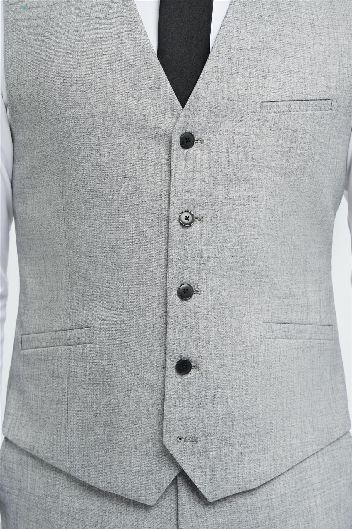House Of Cavani Malibu tailored fit smart-casual Waistcoat GREY