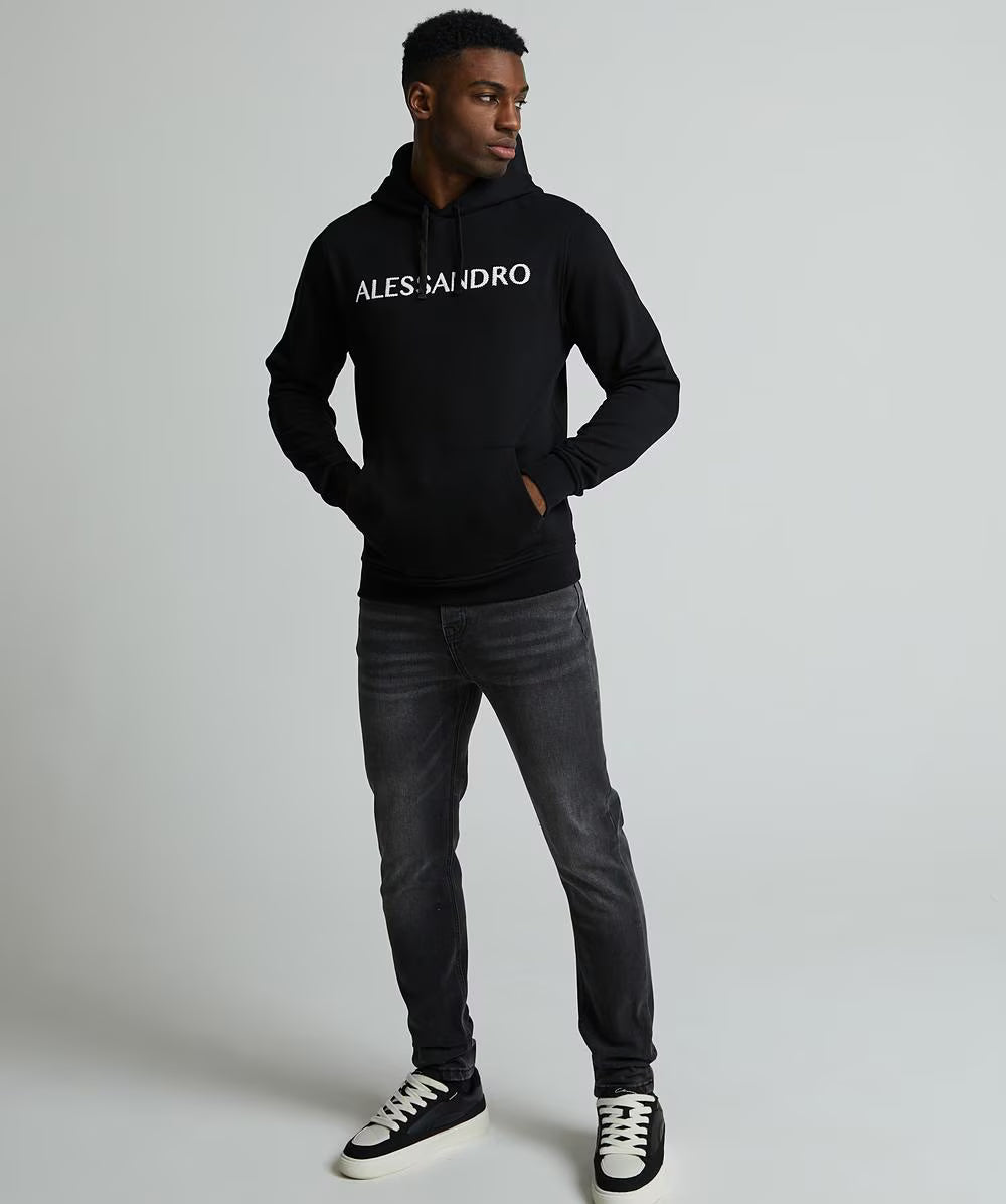 Alessandro Zavetti Meucci Overhead Hoodie JET BLACK