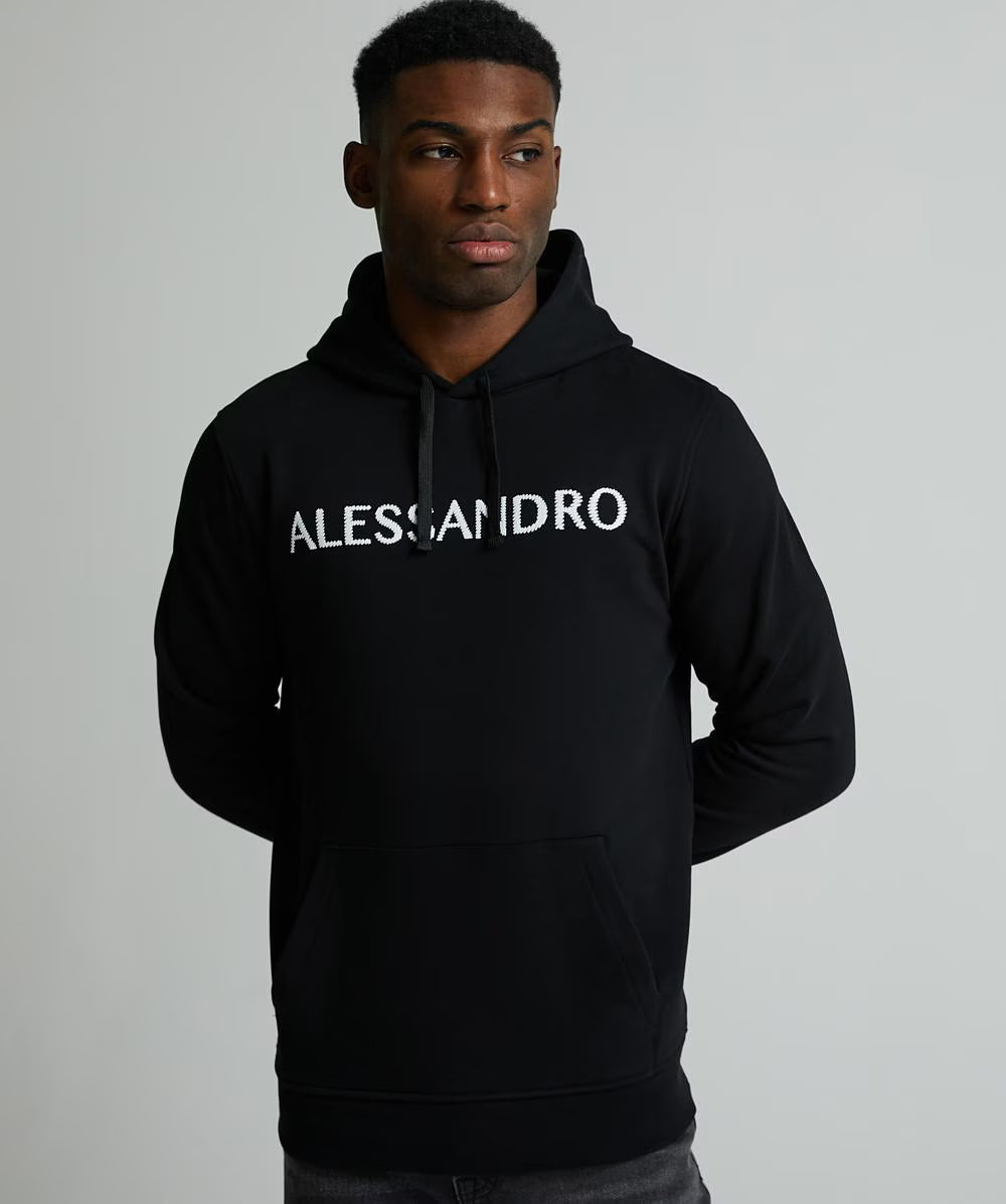 Alessandro Zavetti Meucci Overhead Hoodie JET BLACK
