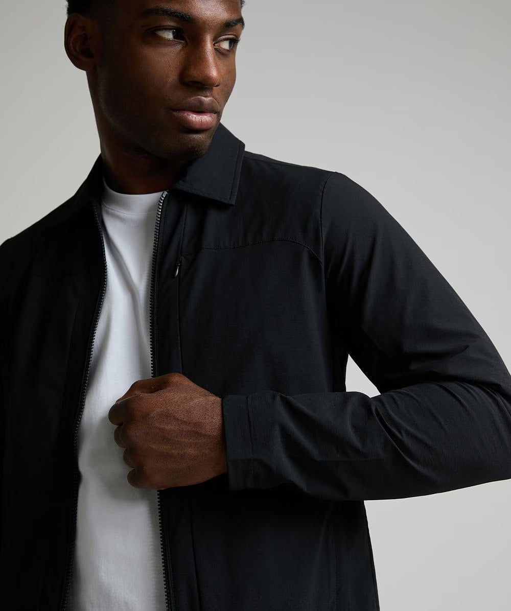 Alessandro Zavetti Rossano Woven Overshirt JET BLACK