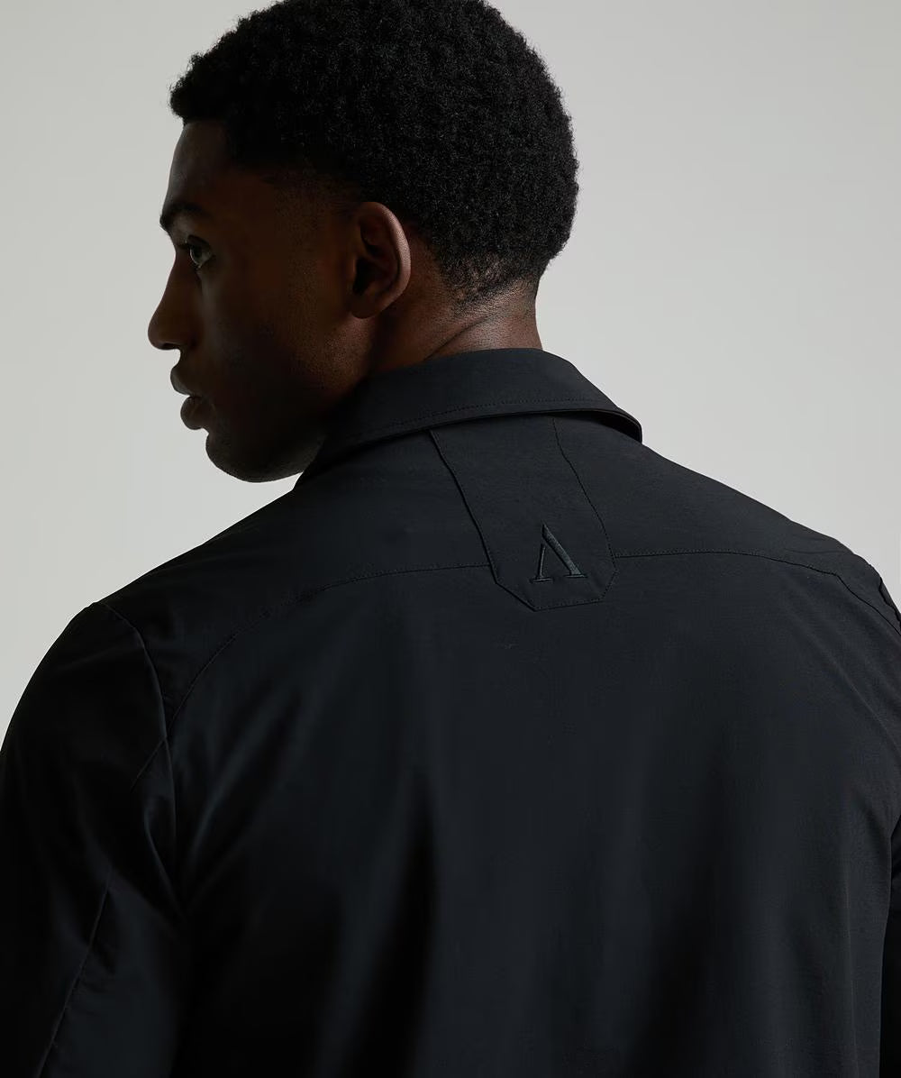 Alessandro Zavetti Rossano Woven Overshirt JET BLACK