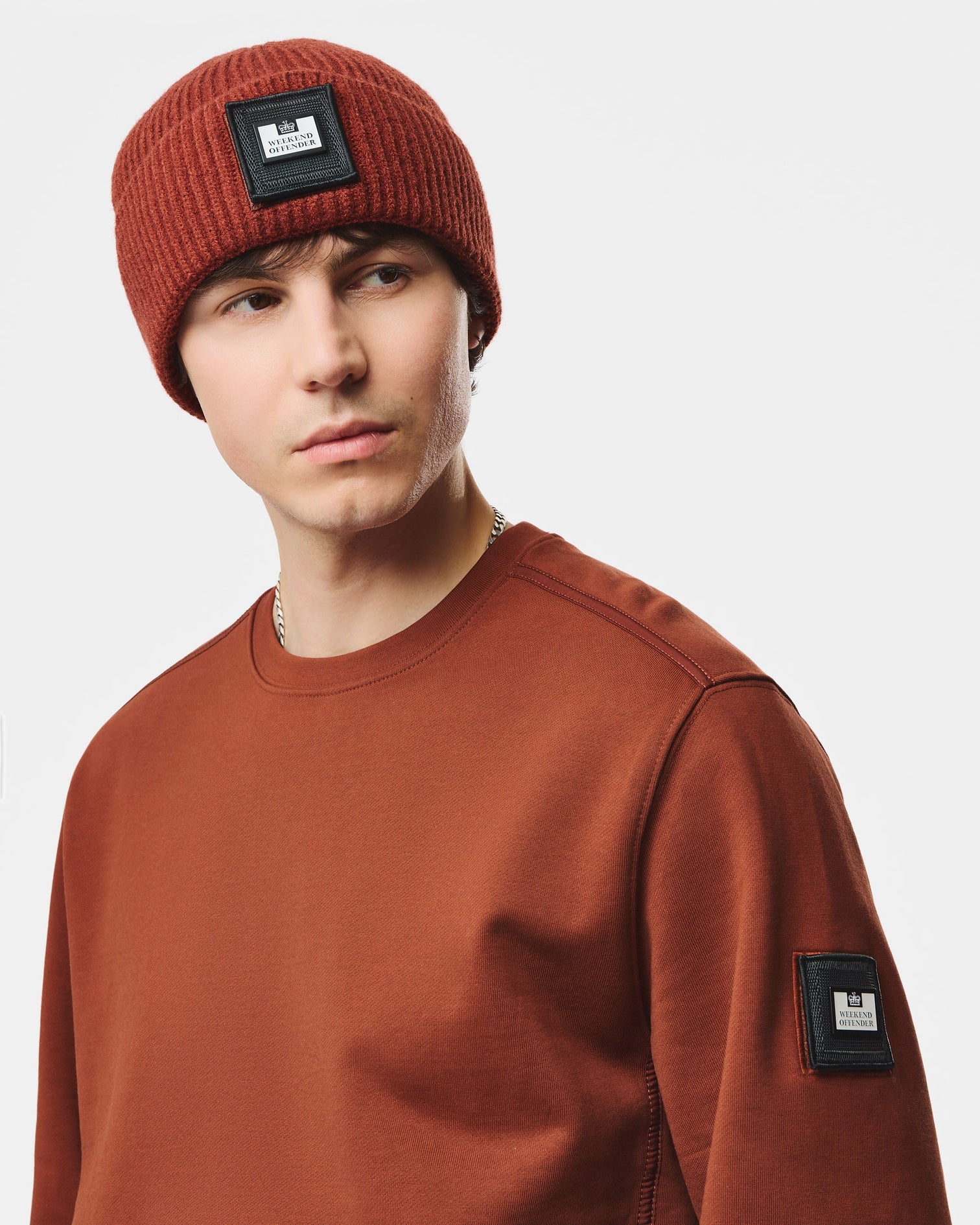 Weekend Offender Palmyra Rib Beanie - BRICK