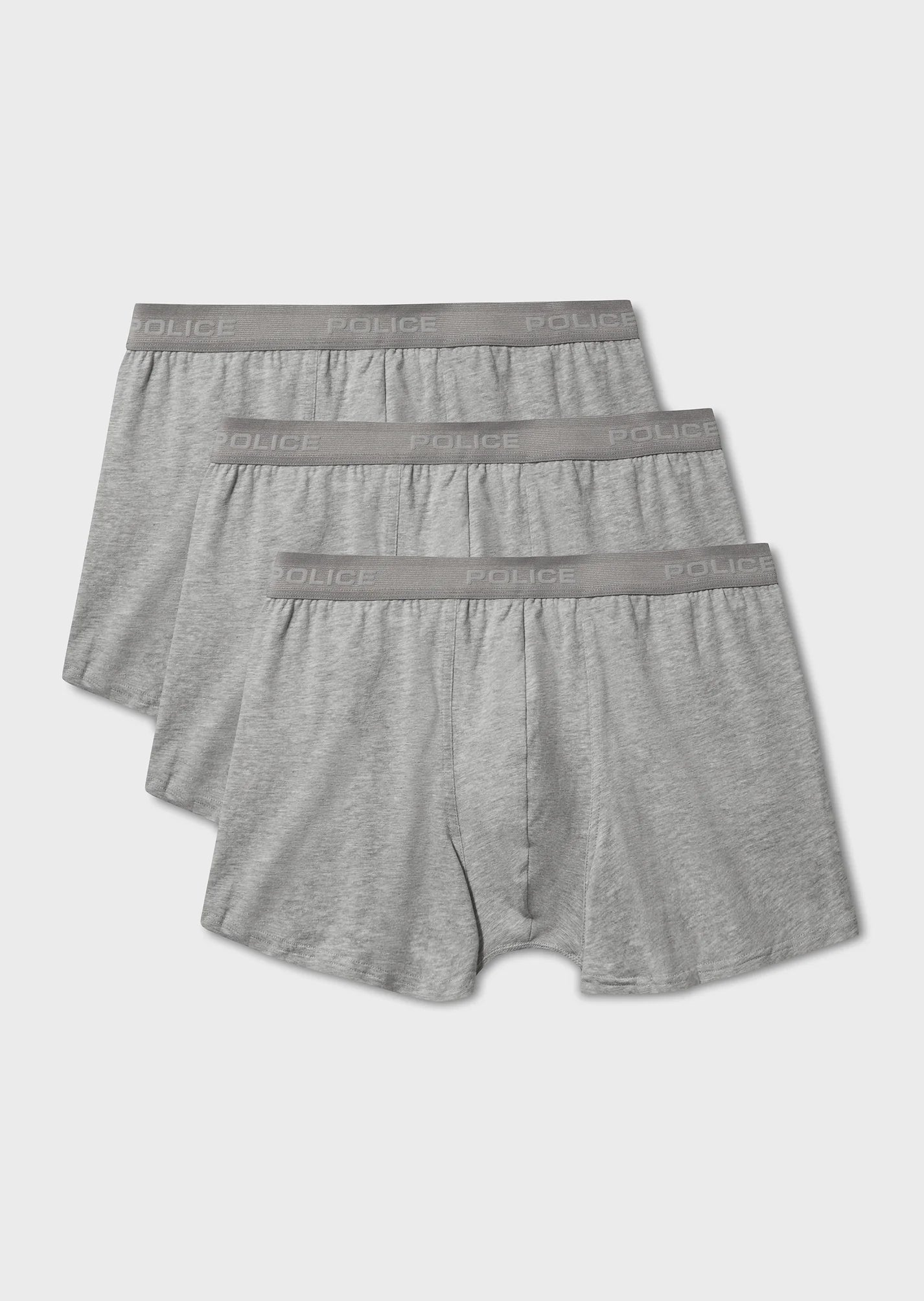 Police Arkes Grey 3 Pack Boxers