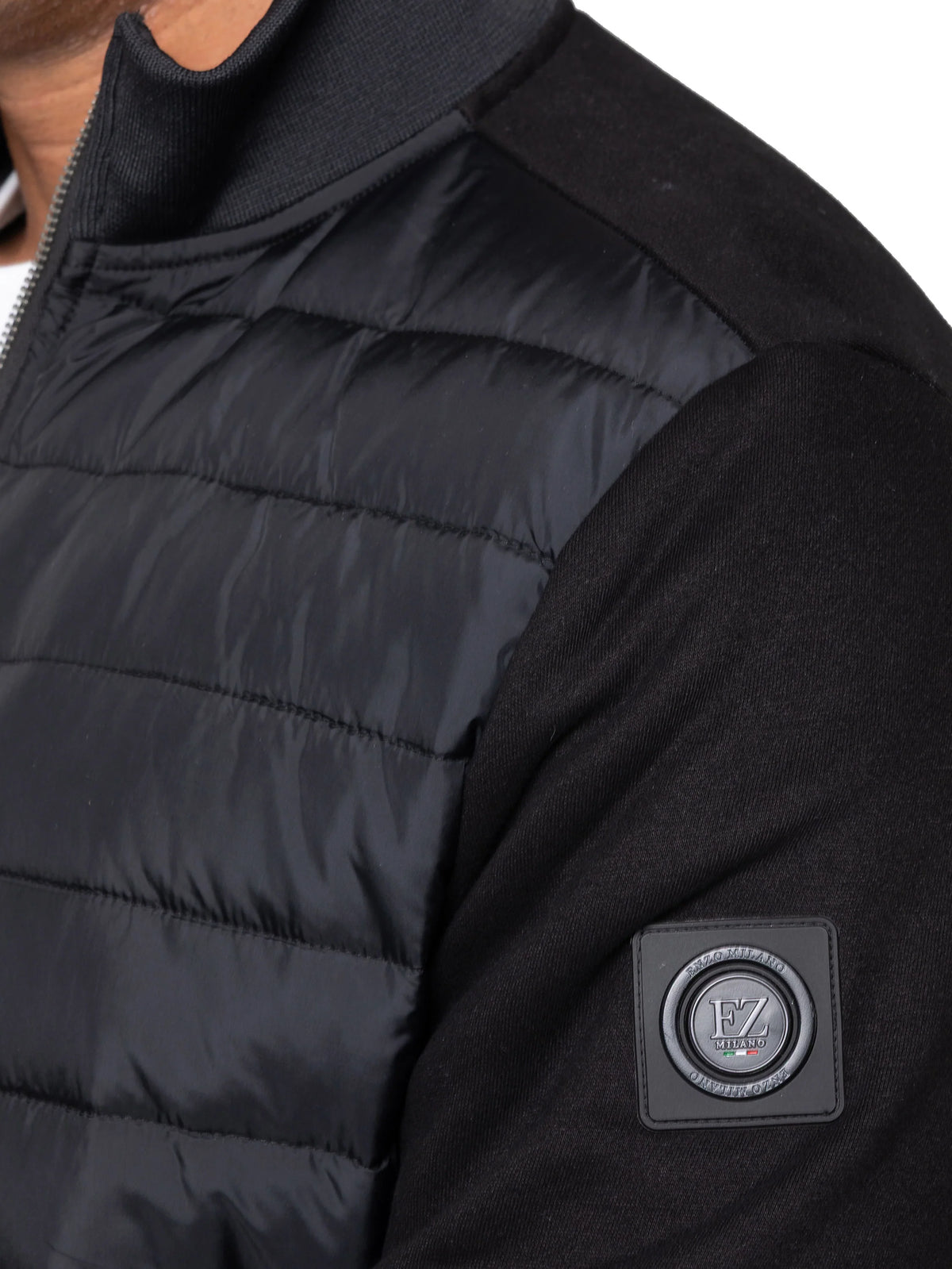 Enzo Jeans Pietro Hybrid Technical Puffer Jacket Black