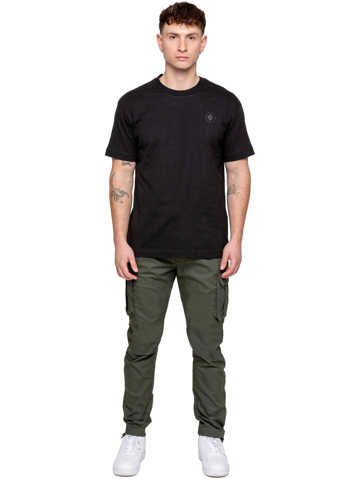 Enzo Jeans Nicolas Tapered Cargo Pants Khaki