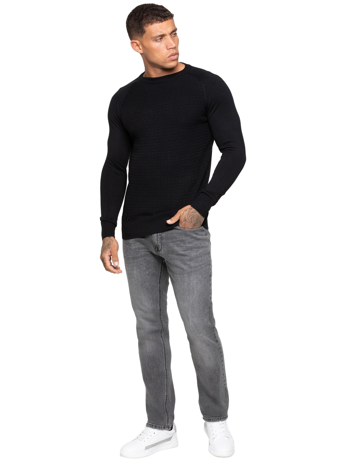 Enzo Jeans Adone Tapered Fit Jeans Grey