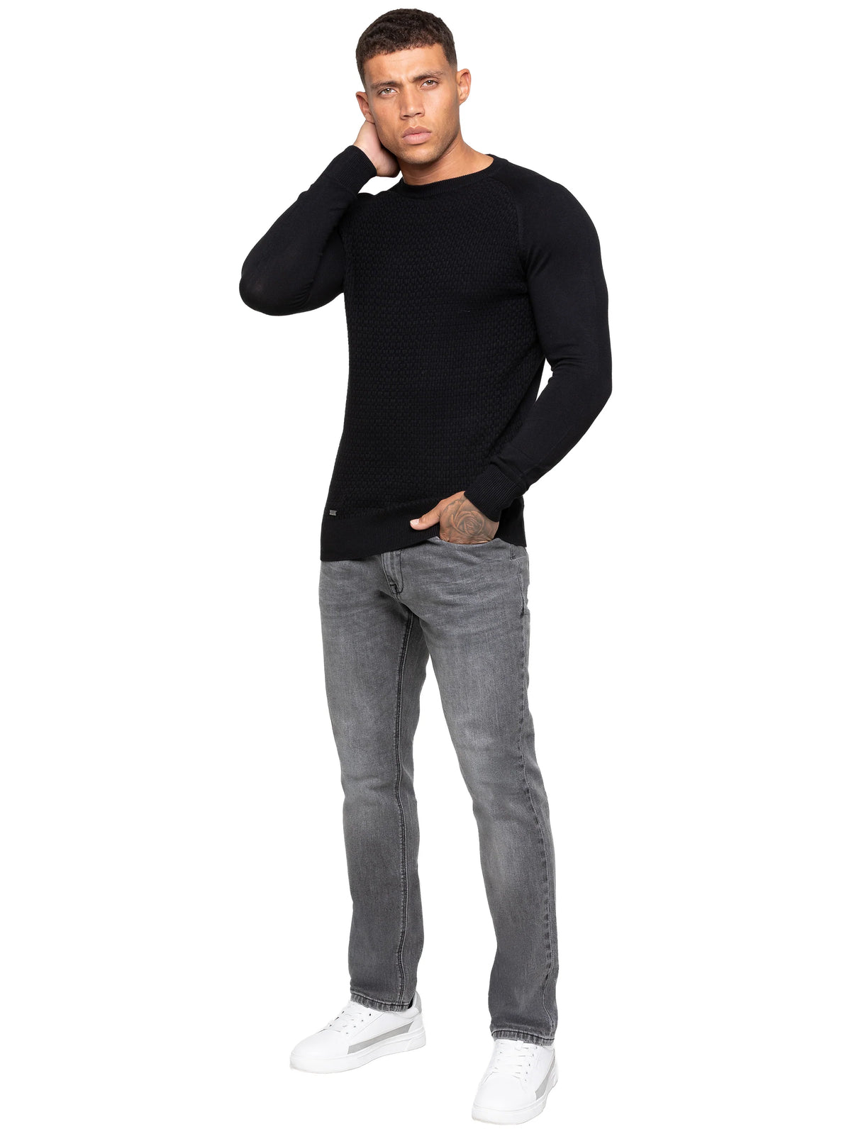Enzo Jeans Adone Tapered Fit Jeans Grey