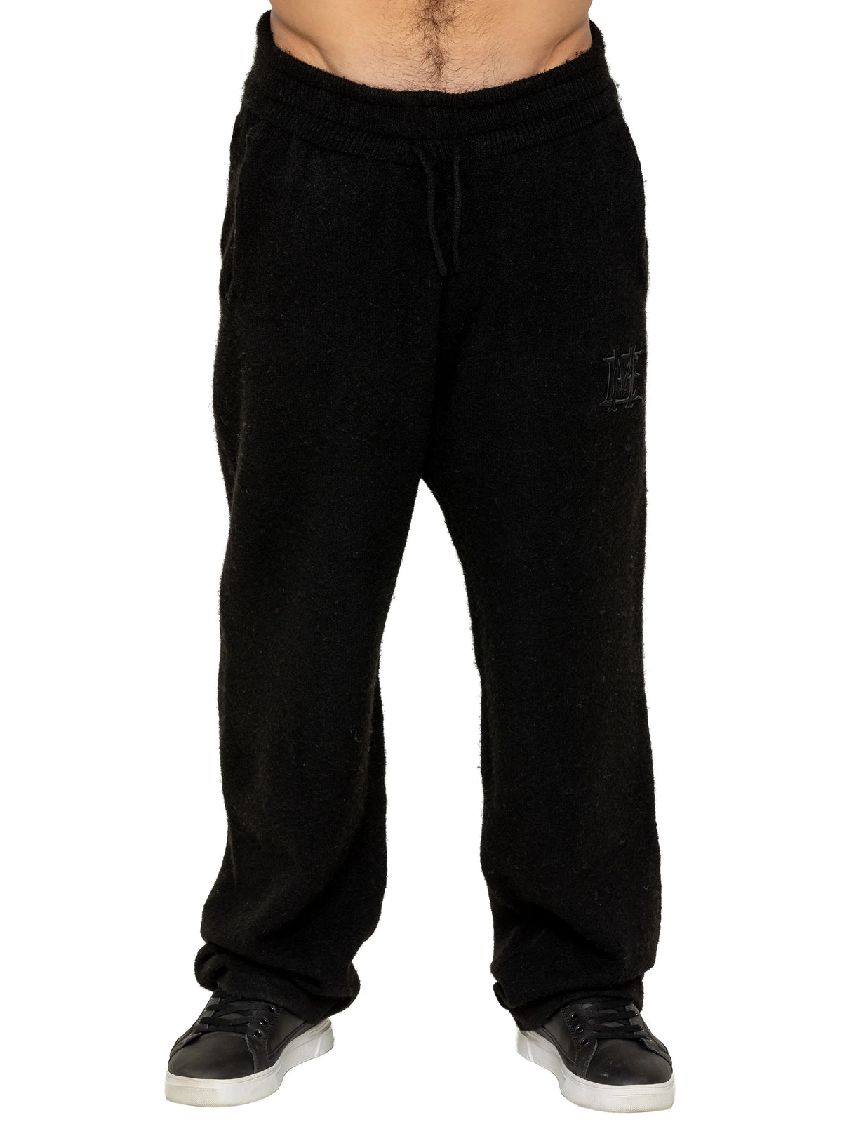 Enzo Jeans Filippo Fluffy Knit Joggers Black