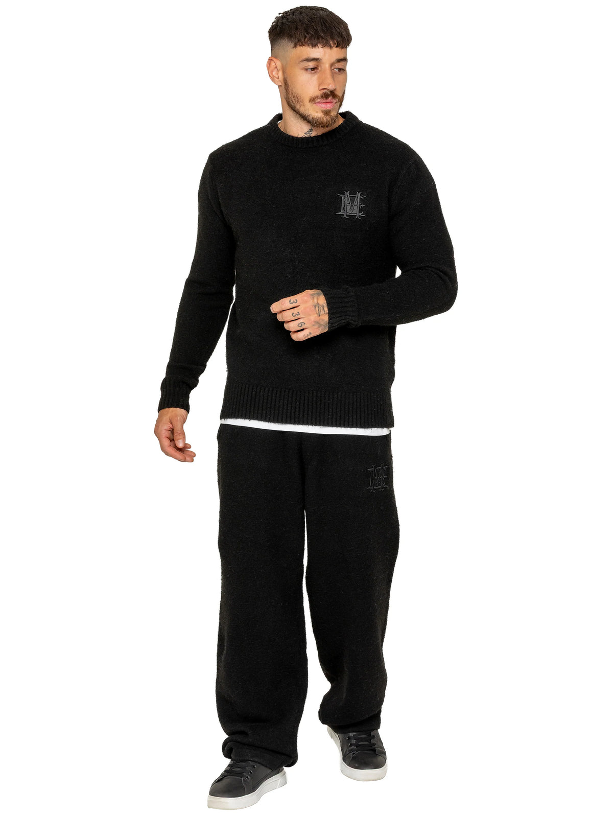 Enzo Jeans Filippo Fluffy Knit Jumper Black