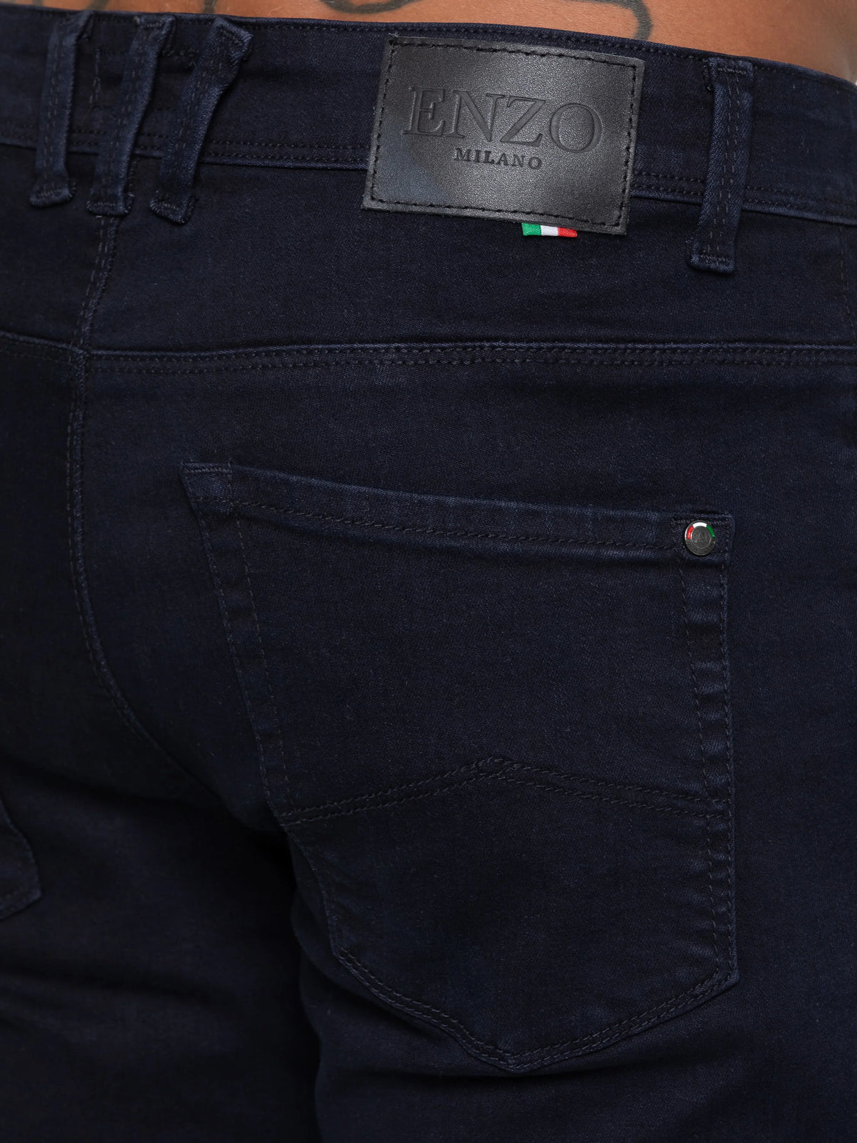 Enzo Jeans Damiano Tapered Actiflex Jeans Navy Blue