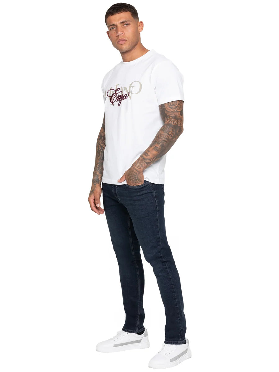 Enzo Jeans Adone Tapered Fit Jeans Dark Stonewash