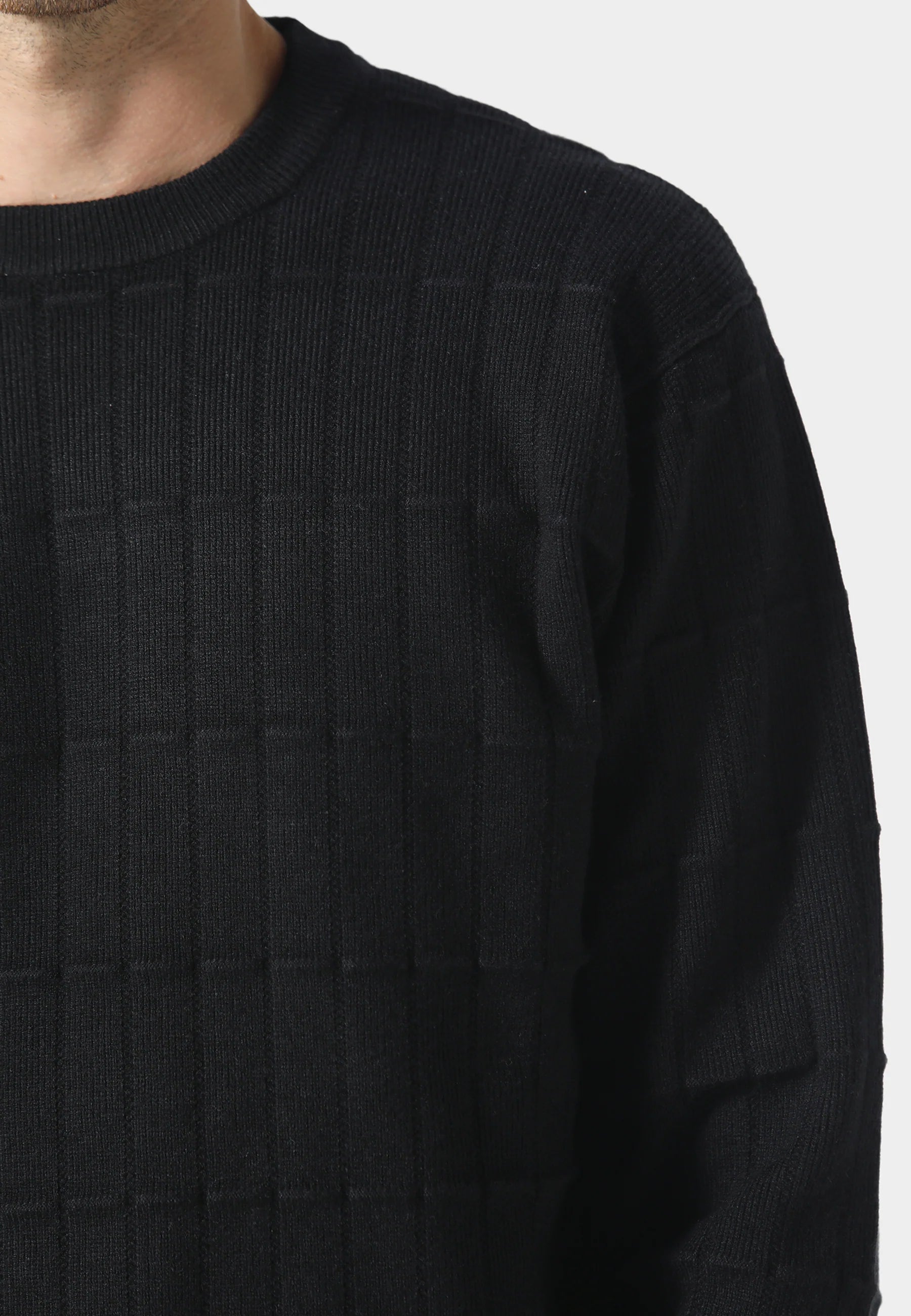 883 Police Bode Ribbed Texture Knitwear - BLACK