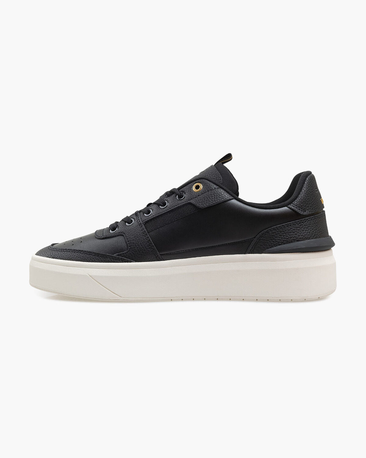 Cruyff Endorsed Tennis Soft leather in Black and Gold.