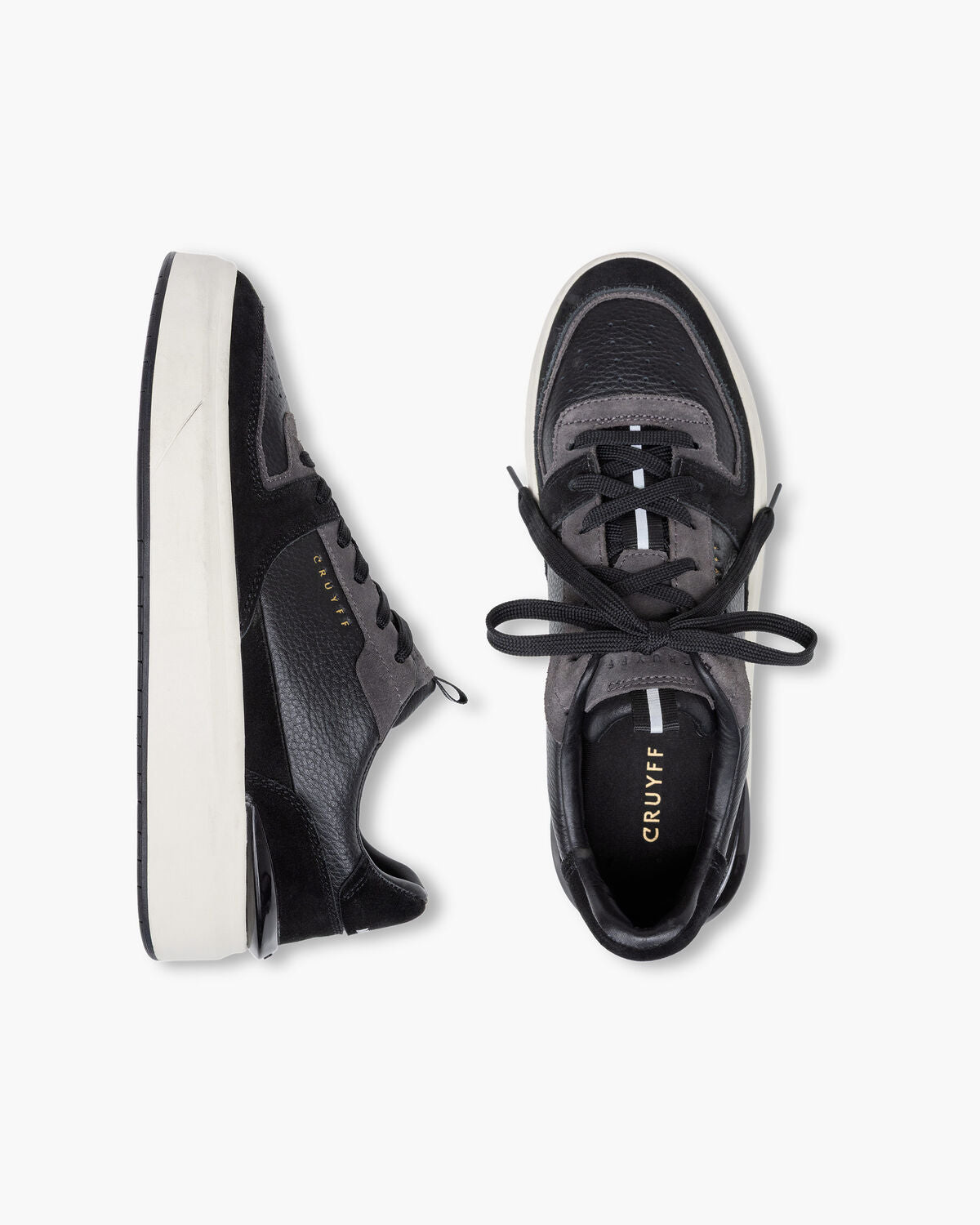 Cruyff Surefire Tennis Trainers Black/Dark Grey