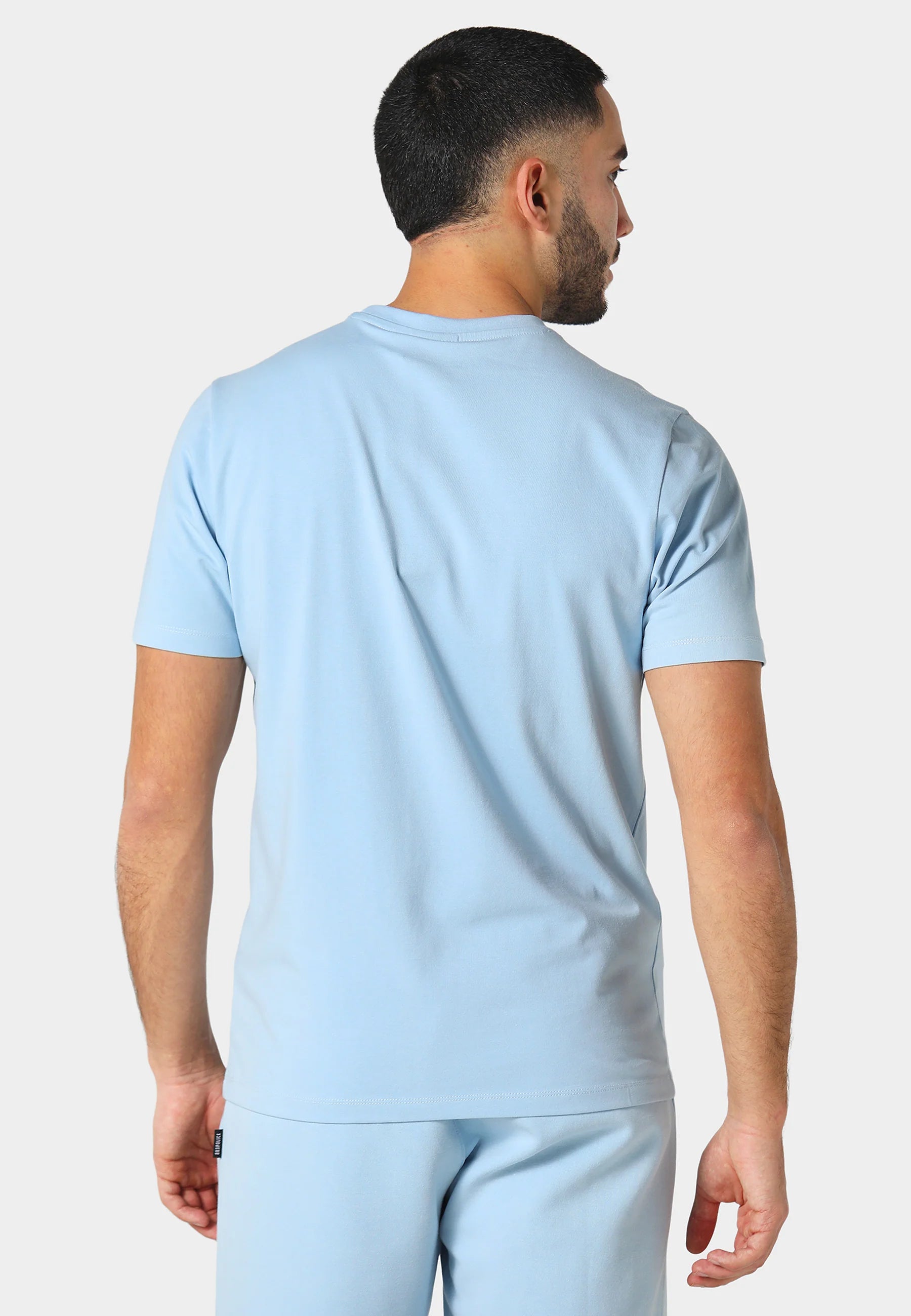 883 Police Short Sleeved Slim Fit Crew Neck Dover - SKY BLUE