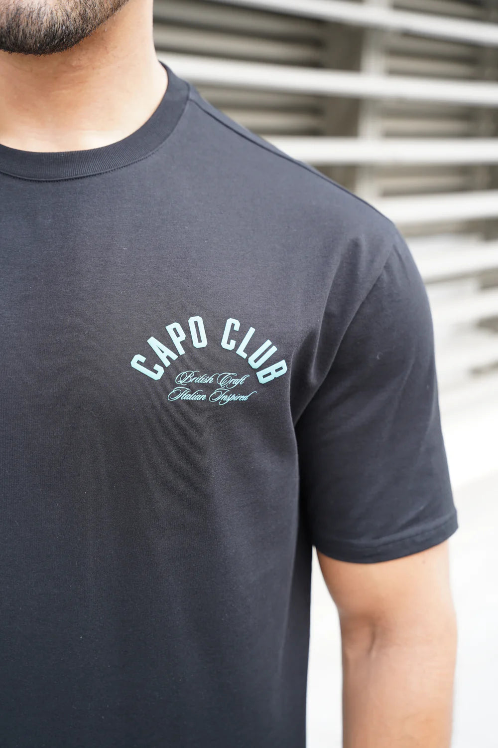 Capo Club Script T-Shirt COLOUR Black/Green