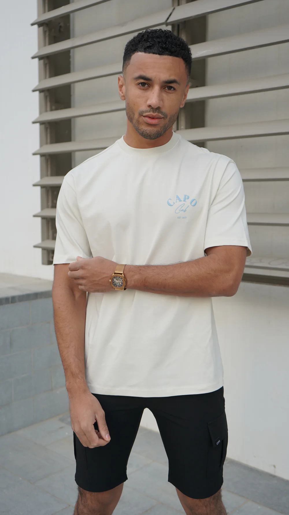 Capo Beach Club Relaxed Fit T-Shirt COLOUR Ecru