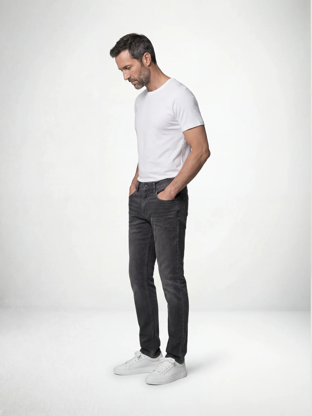 Mish Mash 1984 Tapered Fit Flex Active Steel Grey Jeans