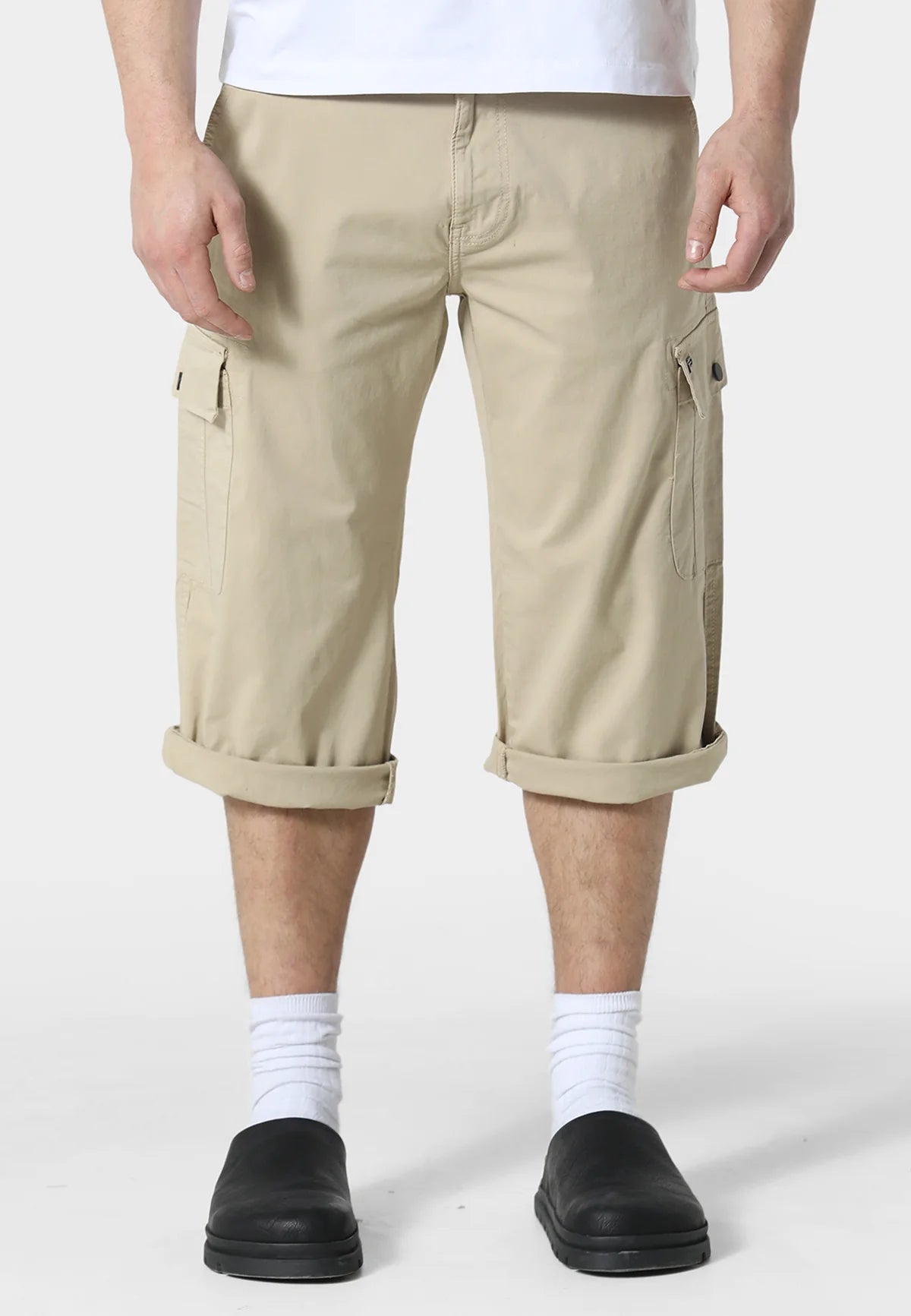 883 Police Hykeham Beige Cargo Shorts