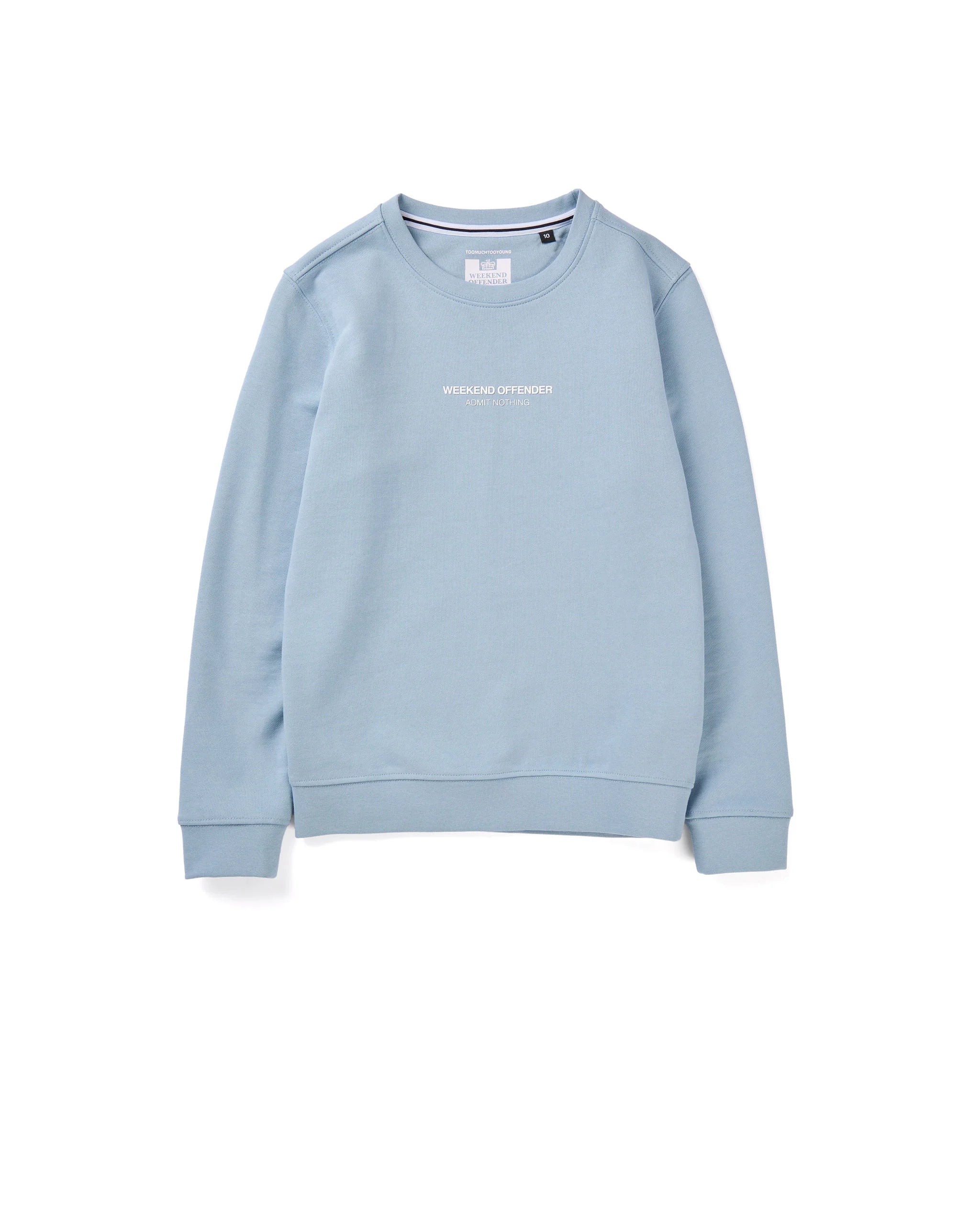 Weekend Offender Kids Raval Sweatshirt Blue Tourmaline/White
