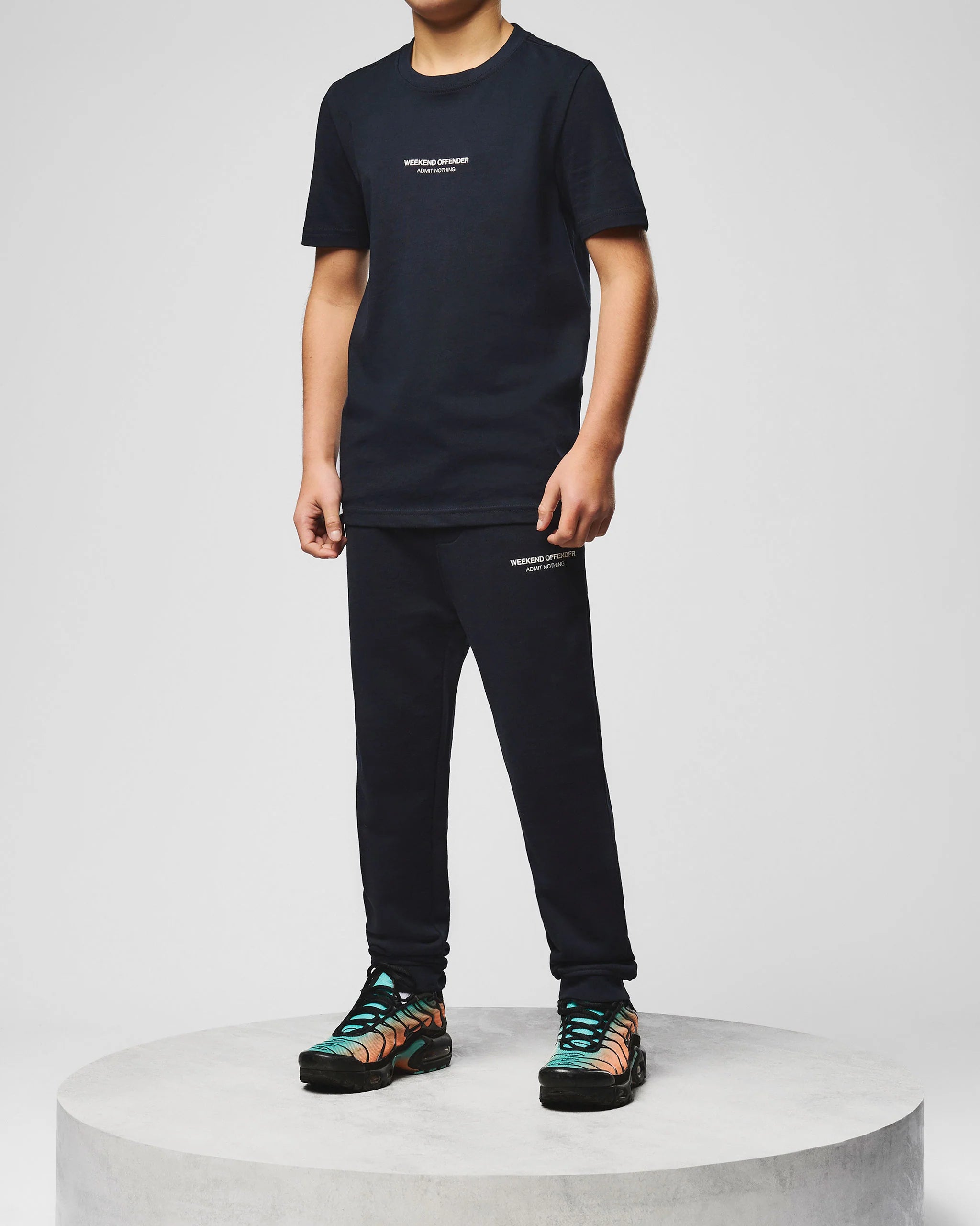 Weekend Offender Kids Santana Joggers Navy/White