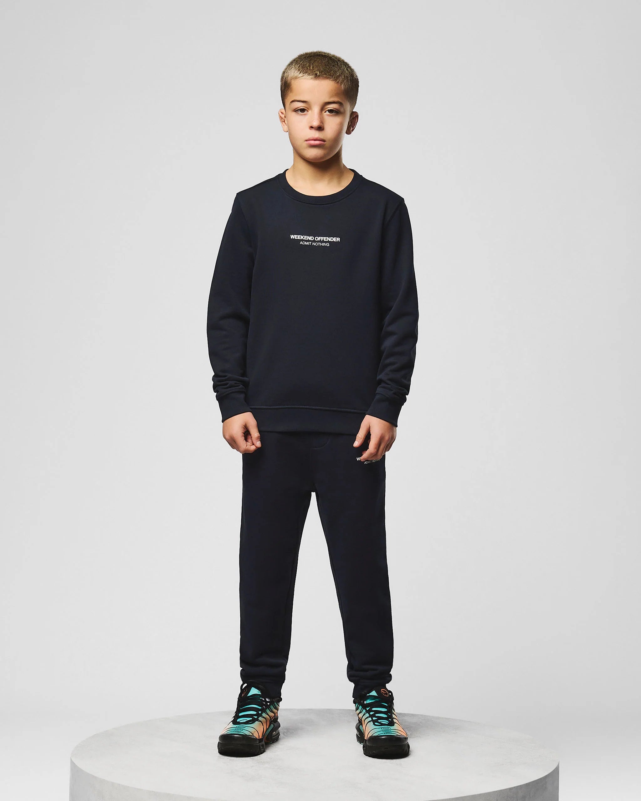 Weekend Offender Kids Santana Joggers Navy/White