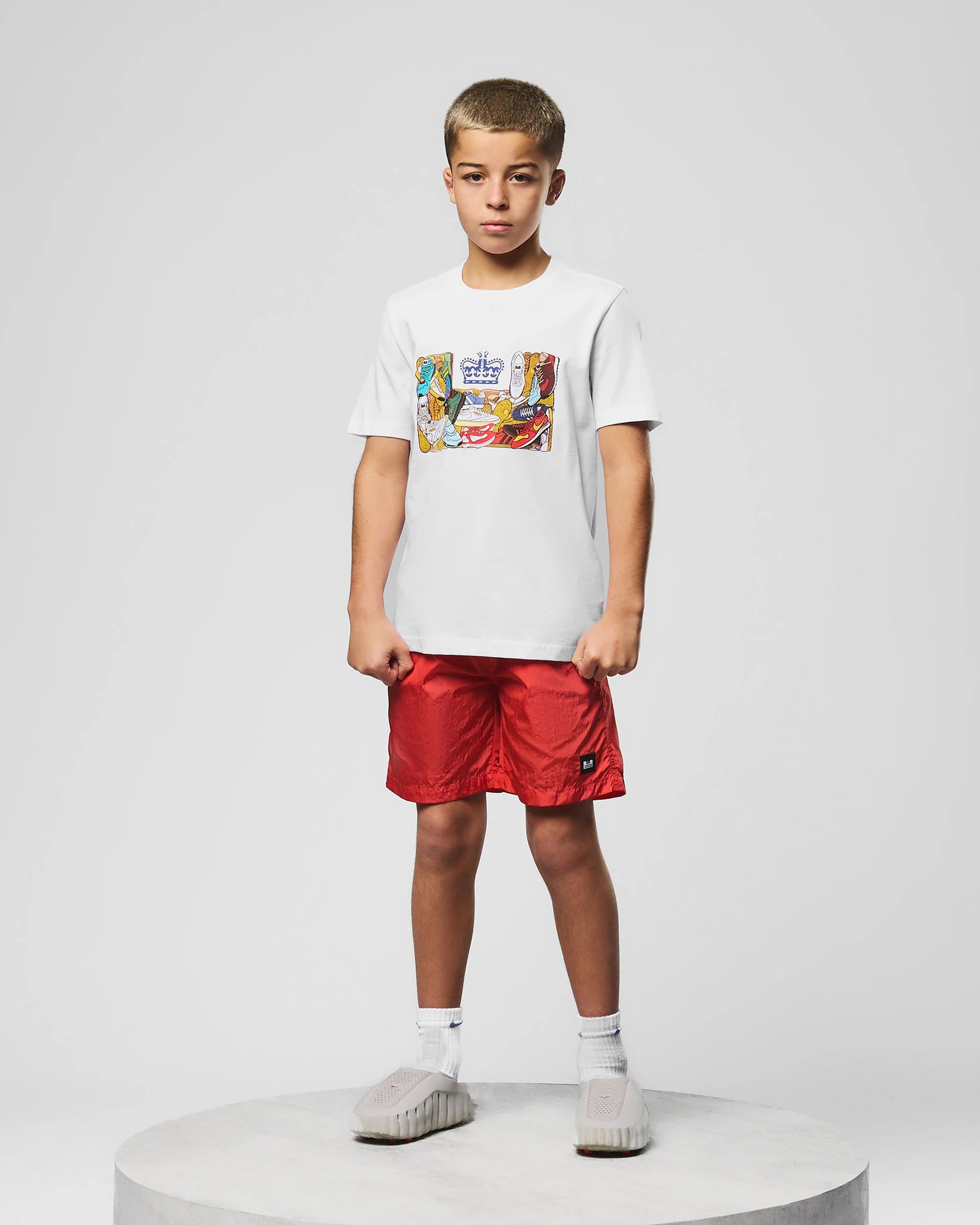 Weekend Offender Kids D'arblay Graphic T-Shirt White