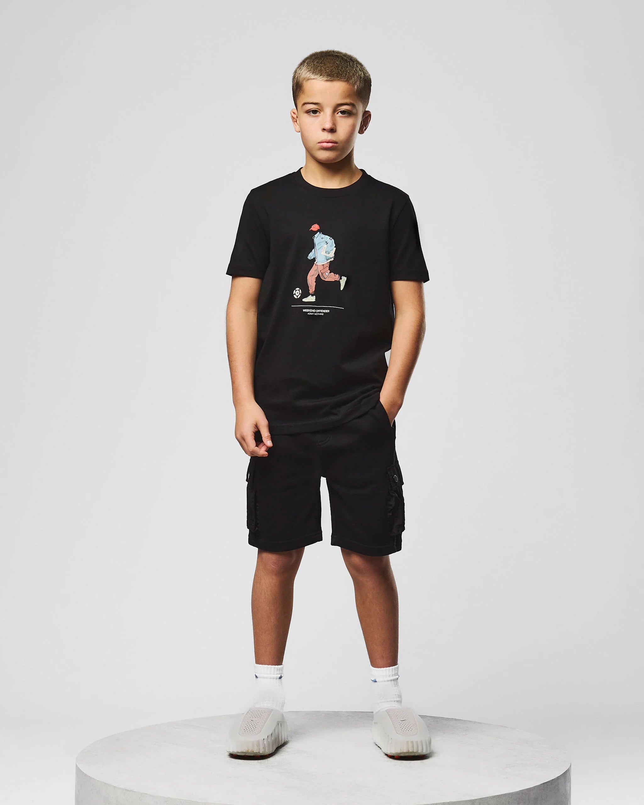Weekend Offender Kids Nor'Easter Jogger Shorts - BLACK