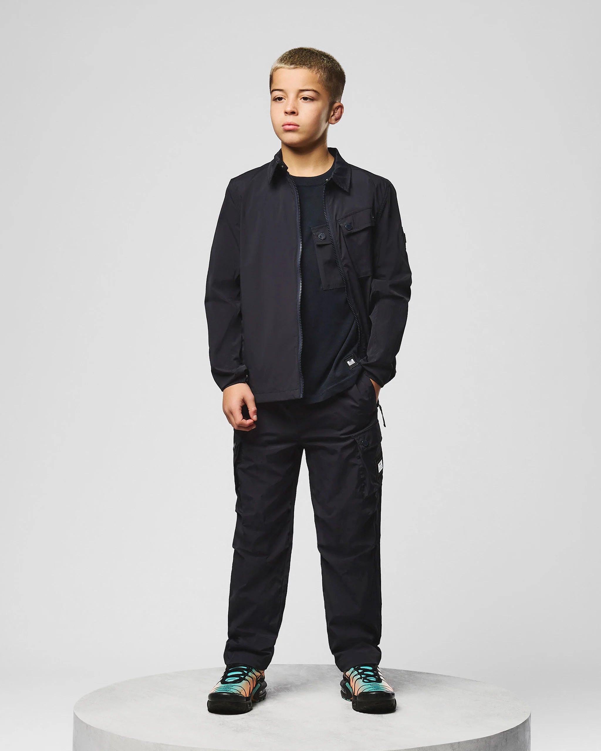 Weekend Offender Kids Zanardi Technical Cargo Pants Navy