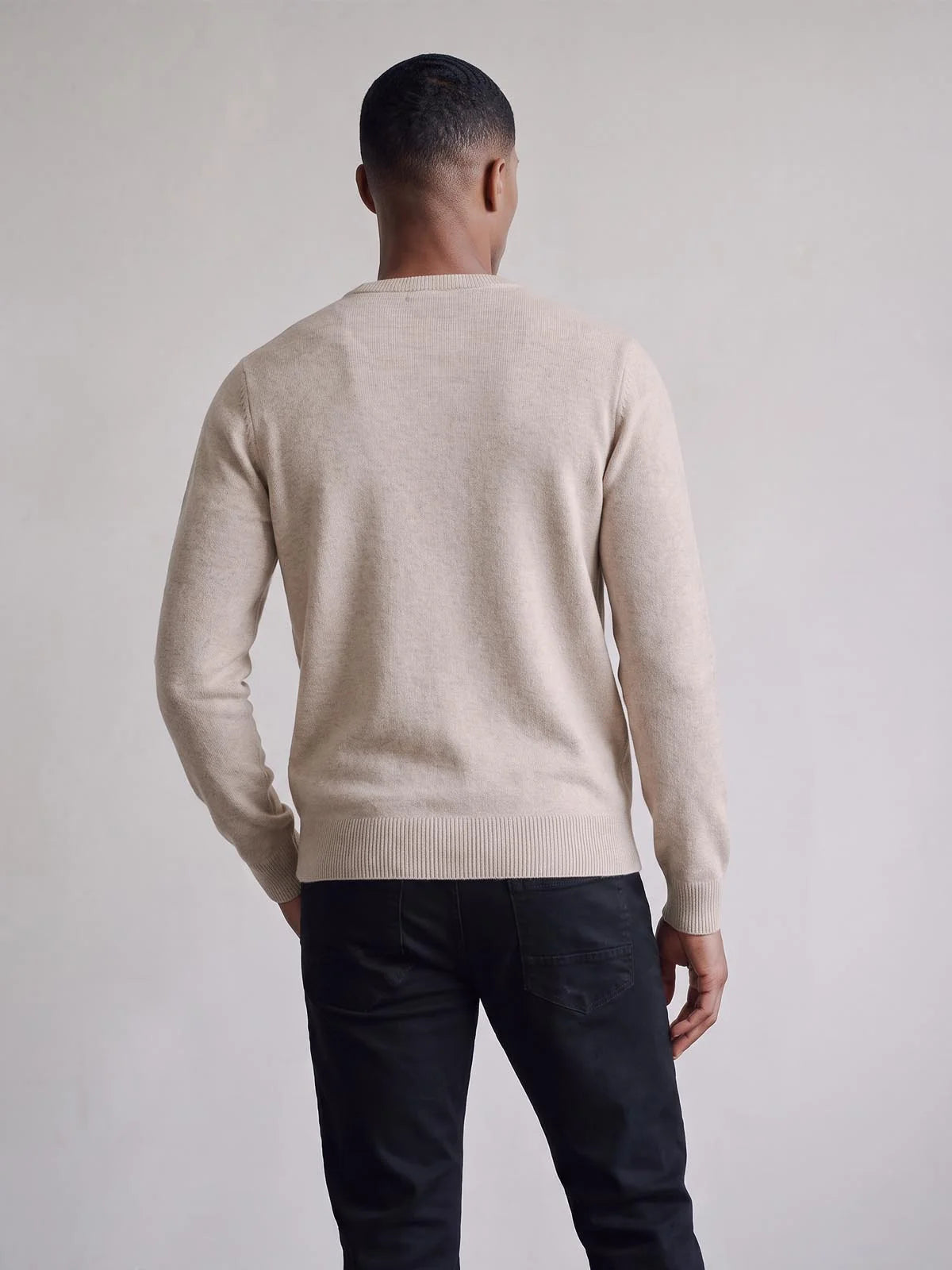 Luke 1977 gerard knitted jumper - stone marle