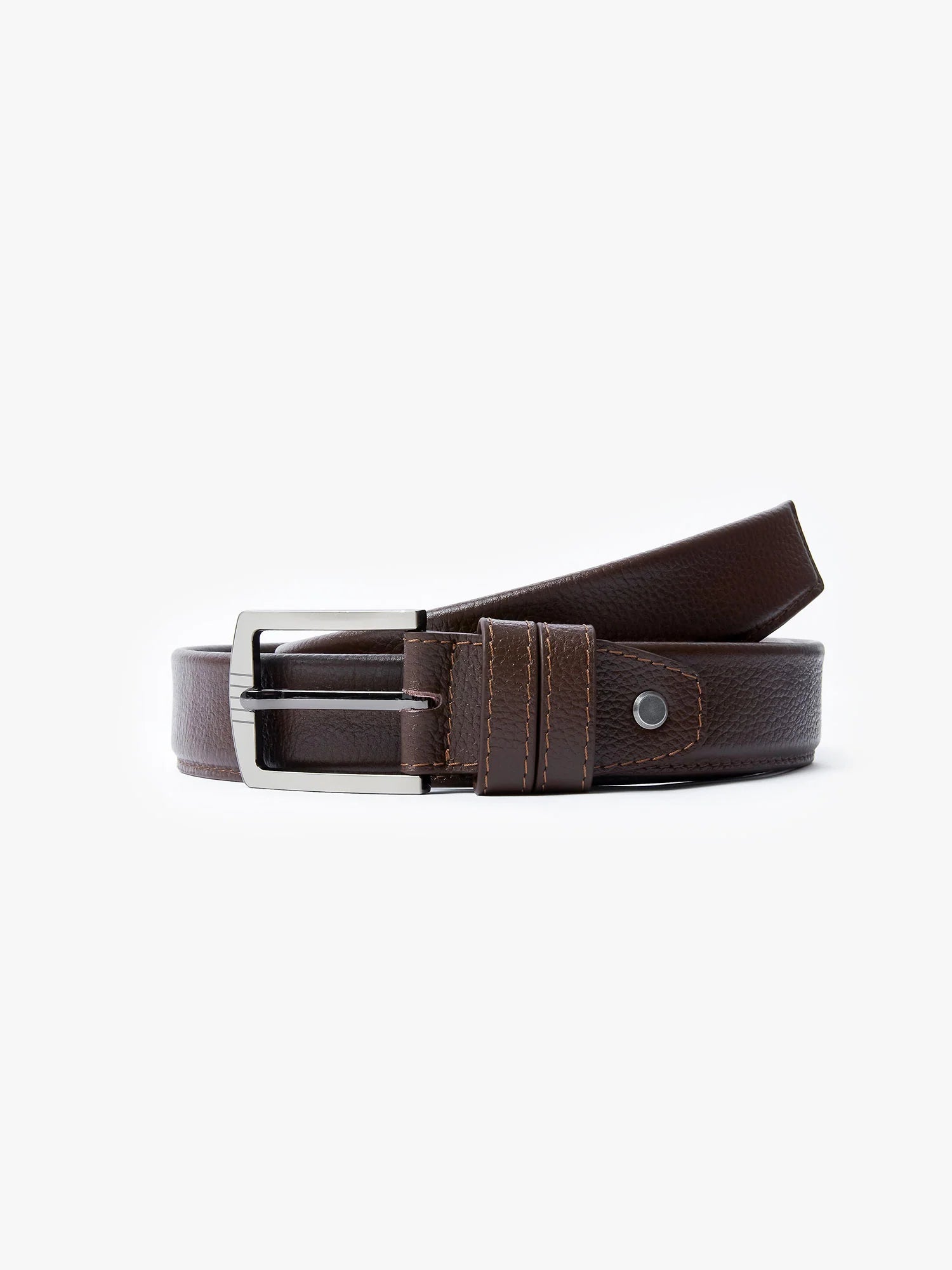 Luke Accessories SATURDAY LEATHER BELT - BROWN