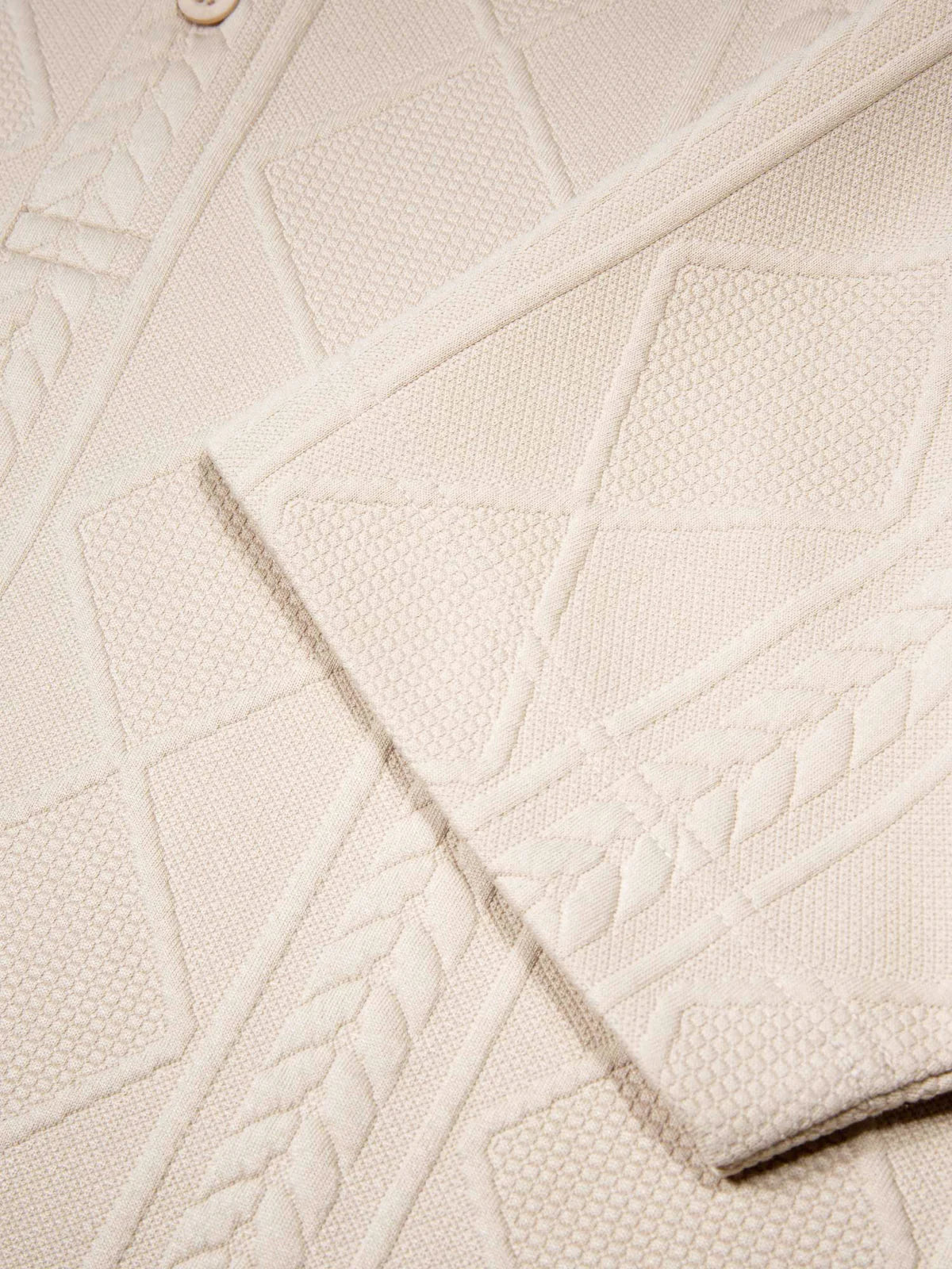 Luke 1977 la fe textured polo - ECRU