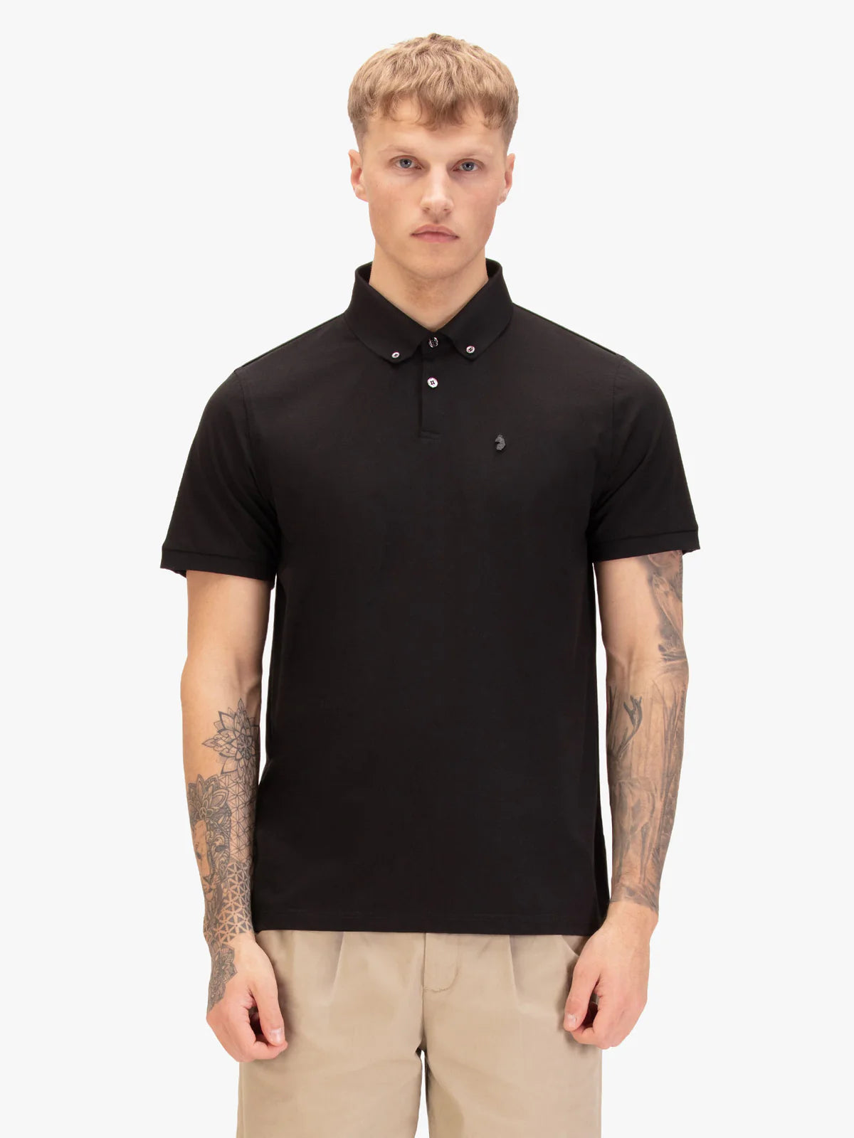Luke Est 1977 macau premium modal polo shirt - black