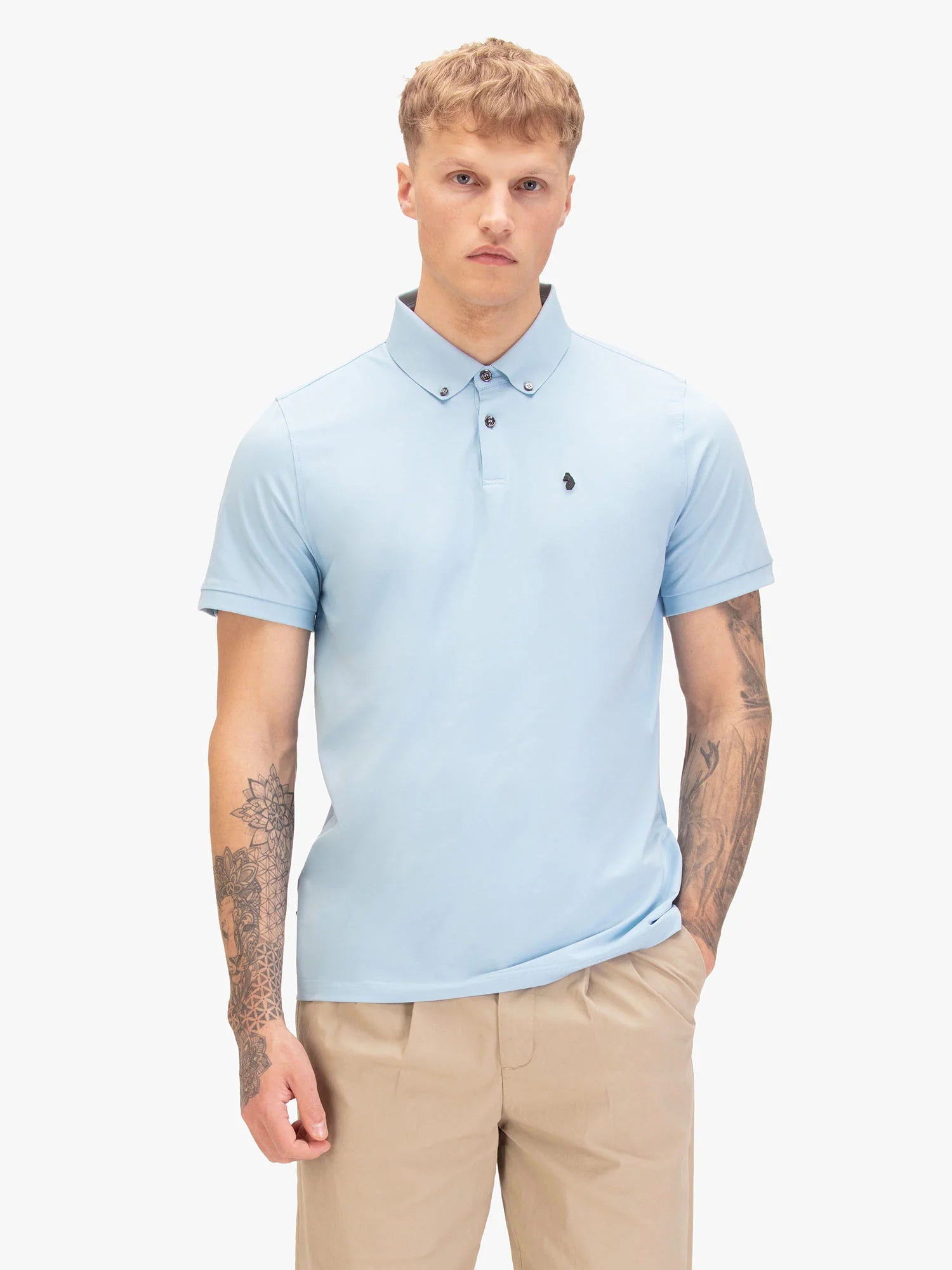 Luke Est 1977 MACAU PREMIUM MODAL POLO - SKY BLUE