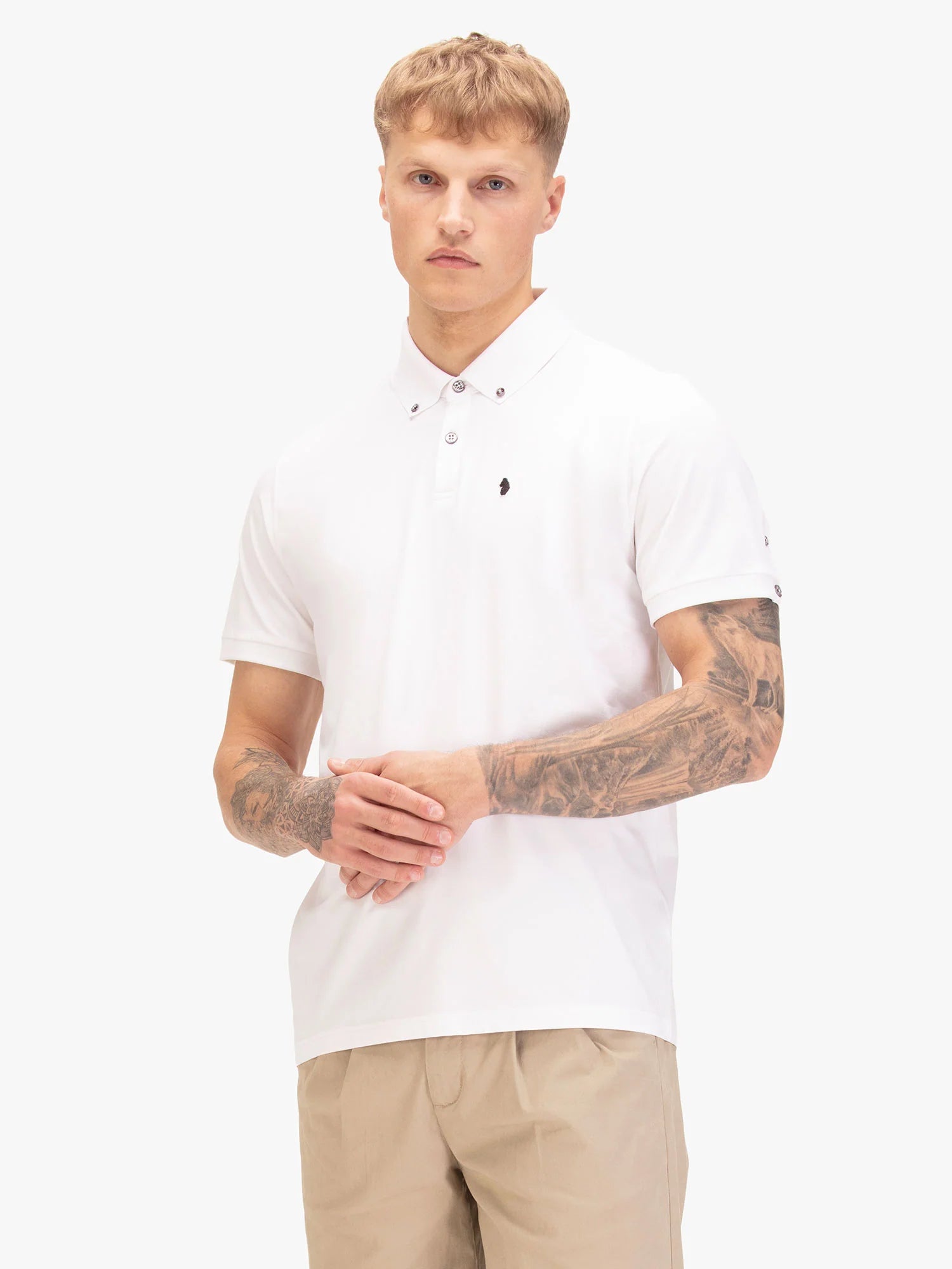 Luke Est 1977 MACAU PREMIUM MODAL POLO - WHITE