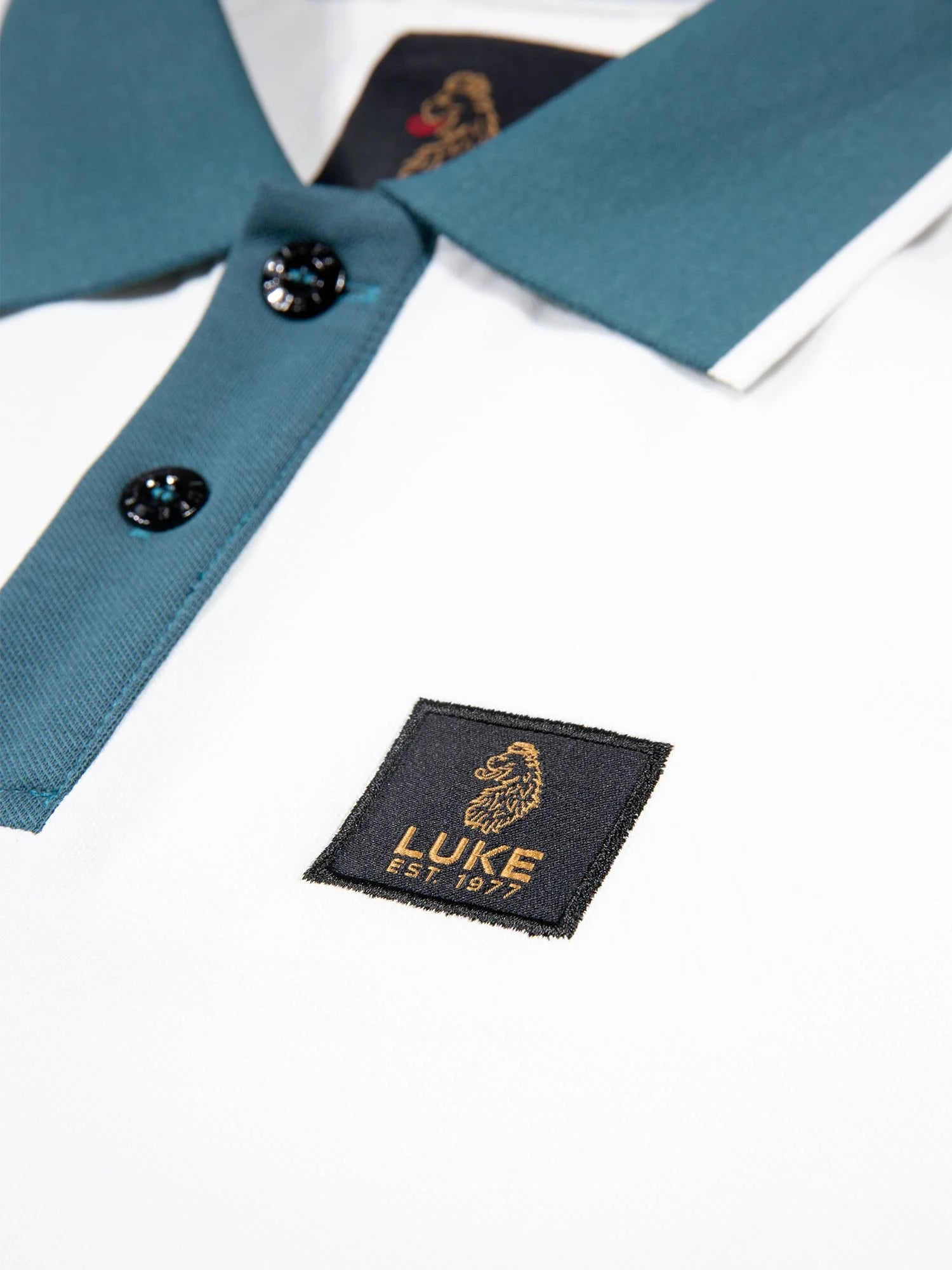 Luke Est 1977 SADDLEWORTH POLO - WHITE/TEAL