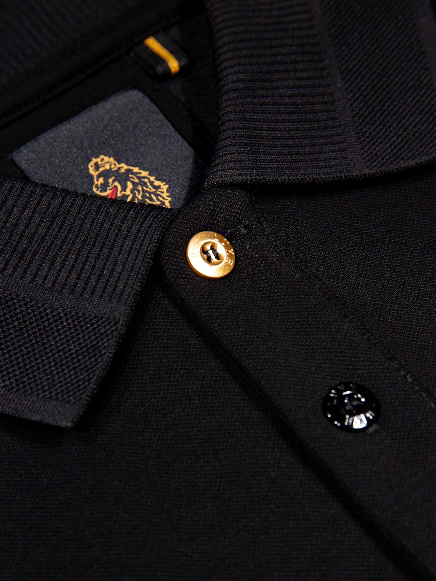 Luke Est 1977 MAKATI HONEYCOMB TEXTURED POLO - BLACK