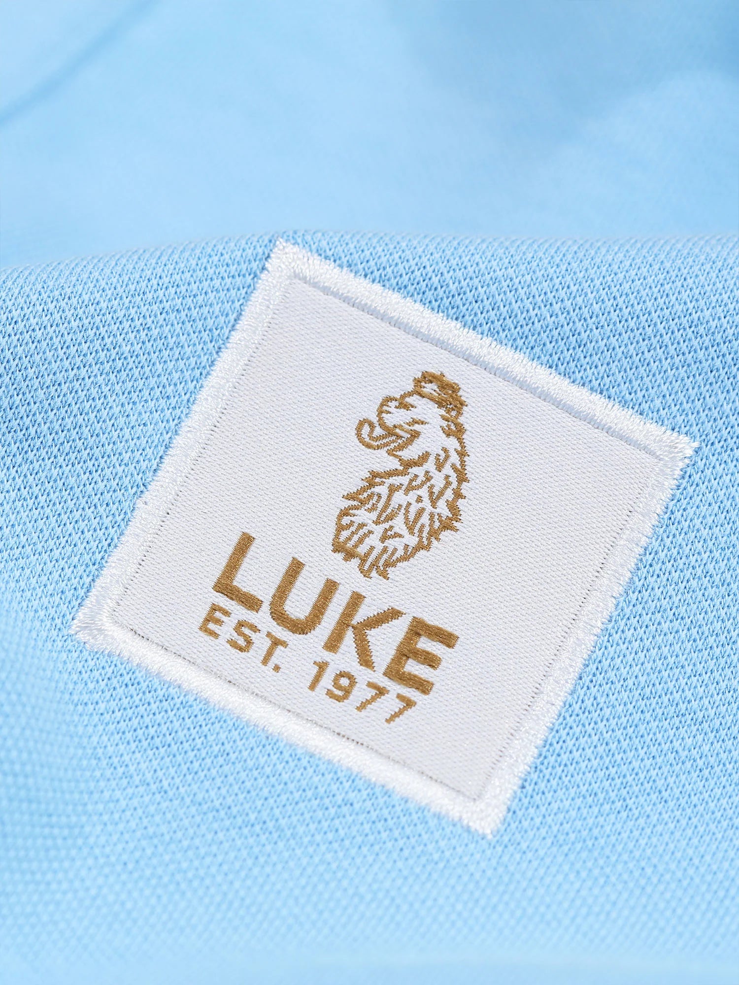 Luke Est 1977 MAKATI HONEYCOMB TEXTURED POLO - Sky Blue