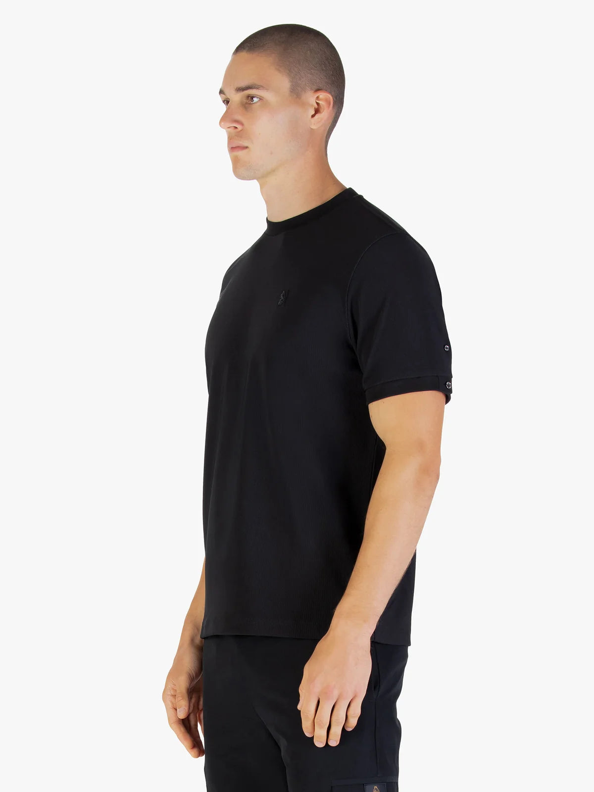 Luke Mainline keswick ribbed modal t-shirt - black