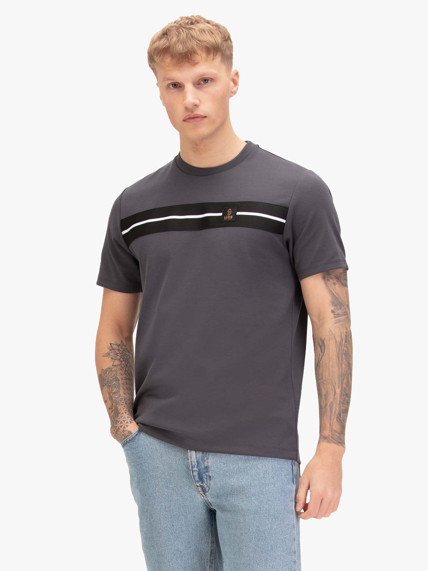 Luke Est 1977 HOPKINS 1000 T-SHIRT - CHARCOAL