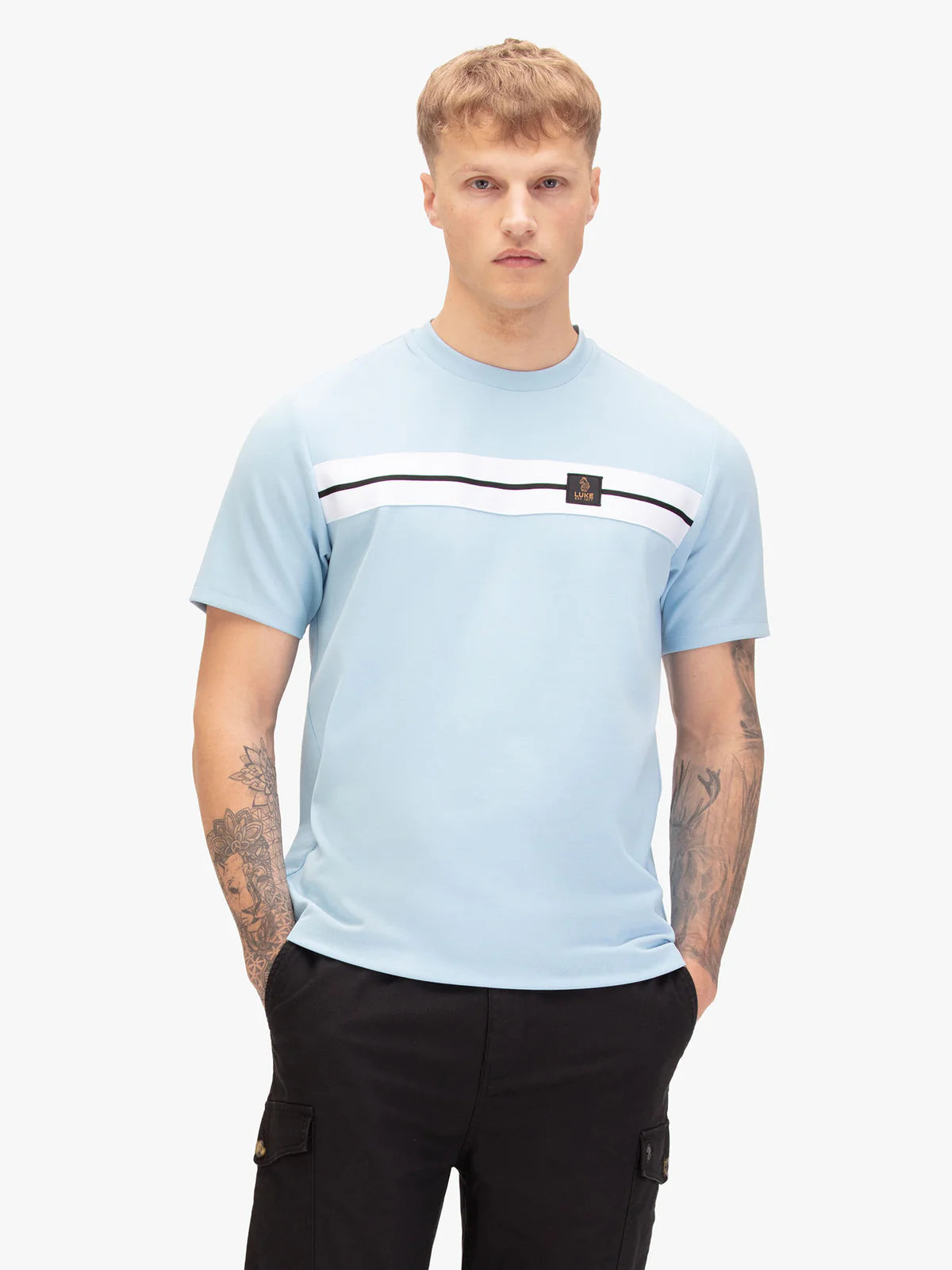 LUKE EST 1977 Hopkins 1000 T-Shirt SKY/WHITE