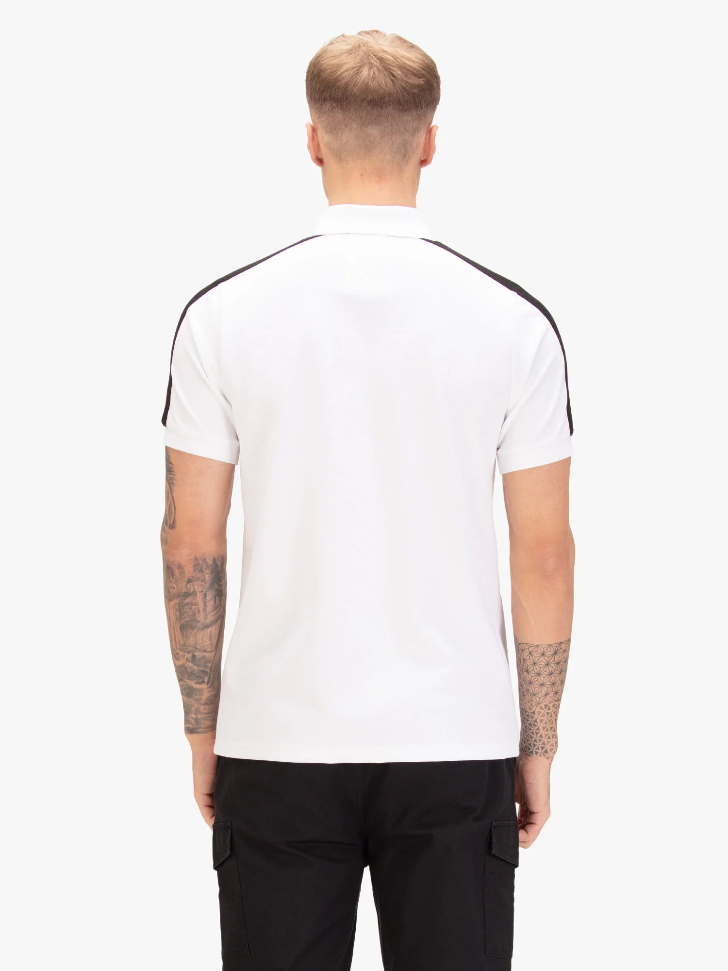 Luke Est 1977 CALTECH 1000 ZIP POLO - WHITE/BLACK