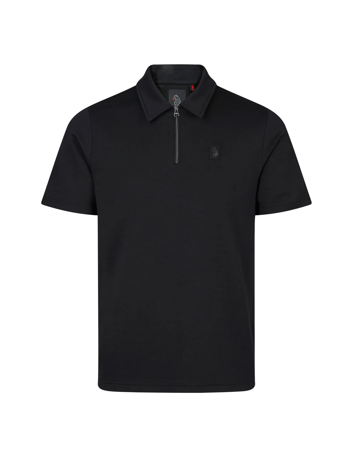 Luke Mainline euphonic modal zip polo shirt - BLACK