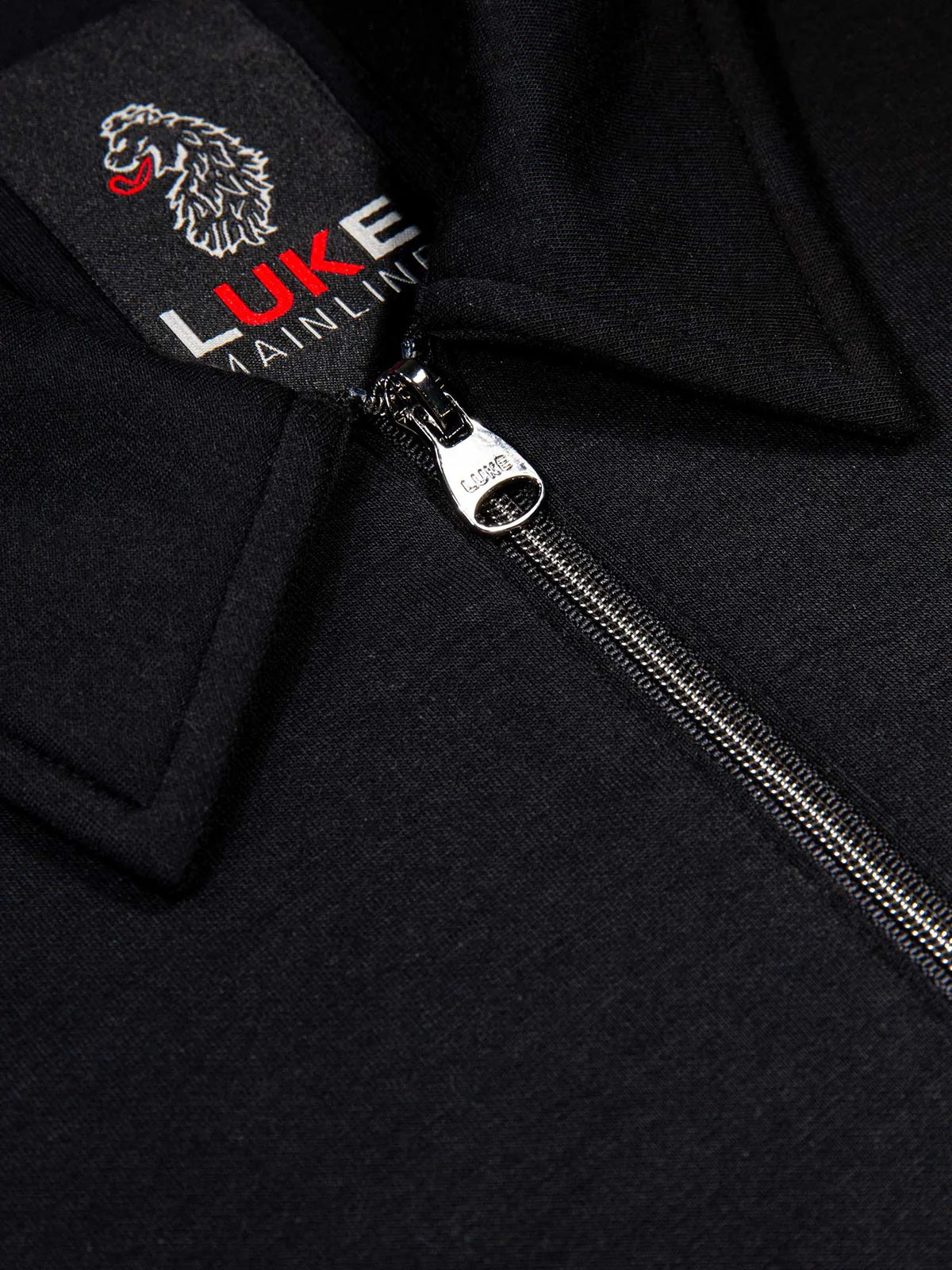 Luke Mainline euphonic modal zip polo shirt - BLACK