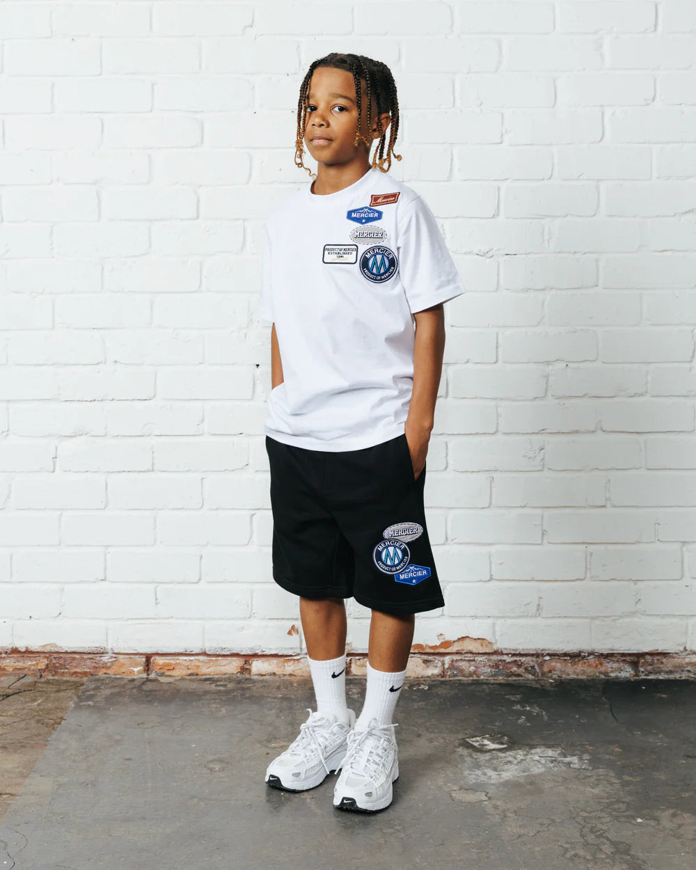 Mercier Junior OG Badge Tshirt - WHITE