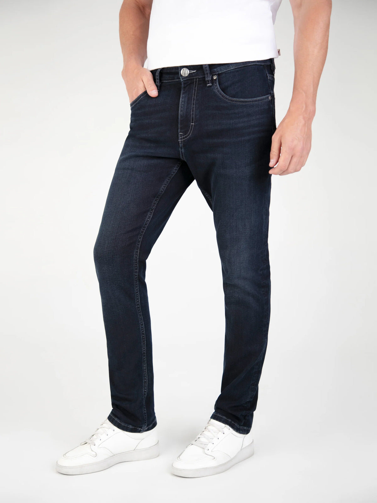 Mish Mash Tapered Fit Mirage Blue Black Denim Jean 1984